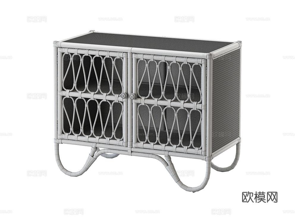 LoftDesigne 中古风床头柜3d模型下载（渲染图2）