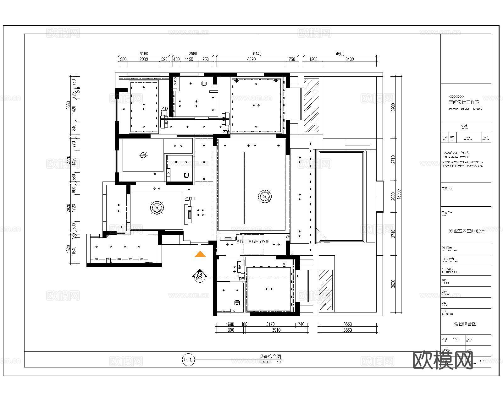 CAD施工图材料标注模板cad施工图