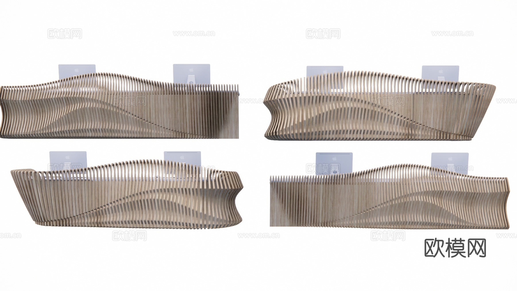 大厅 接待 展厅 办公空间 前台接待 公司前台 办公su模型