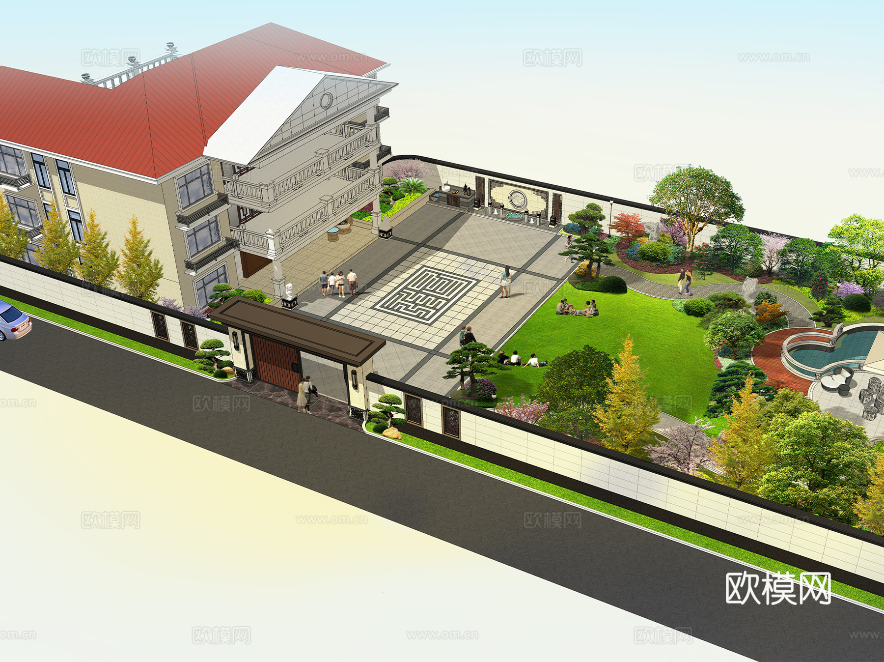 别墅花园私家庭院景观平面图集CAD施工图cad施工图