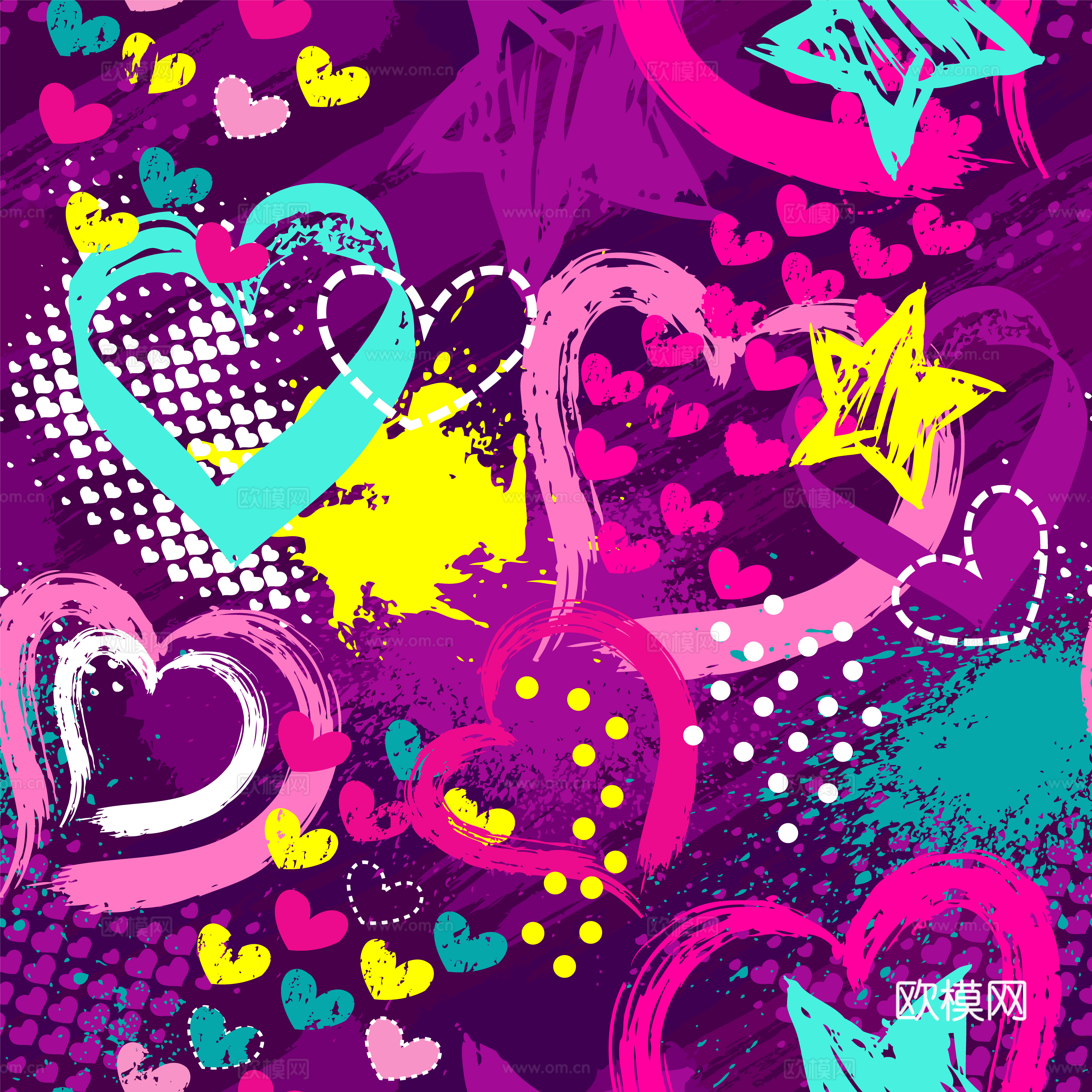 创意动感涂鸦插画107