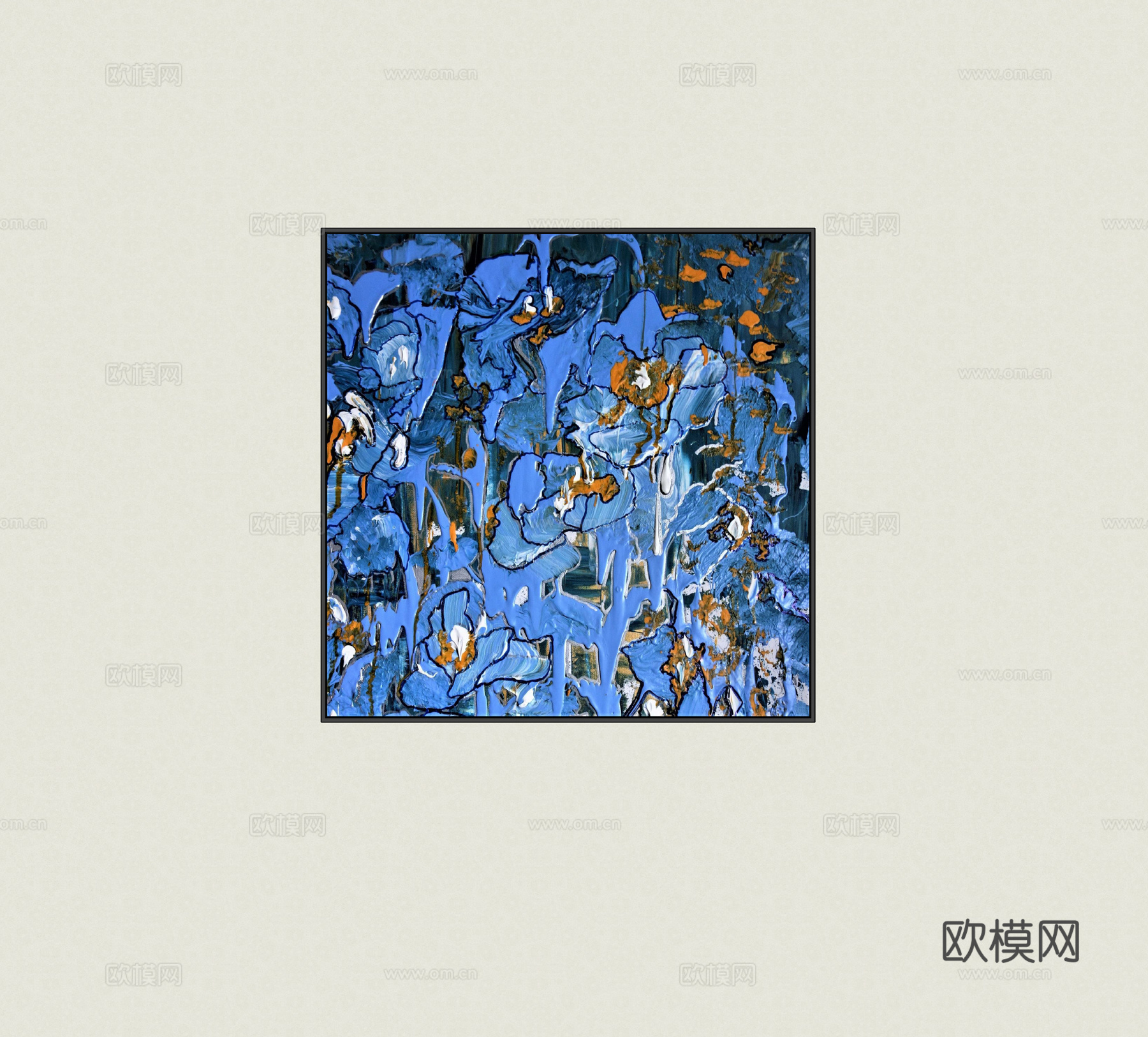 现代装饰画挂画su模型