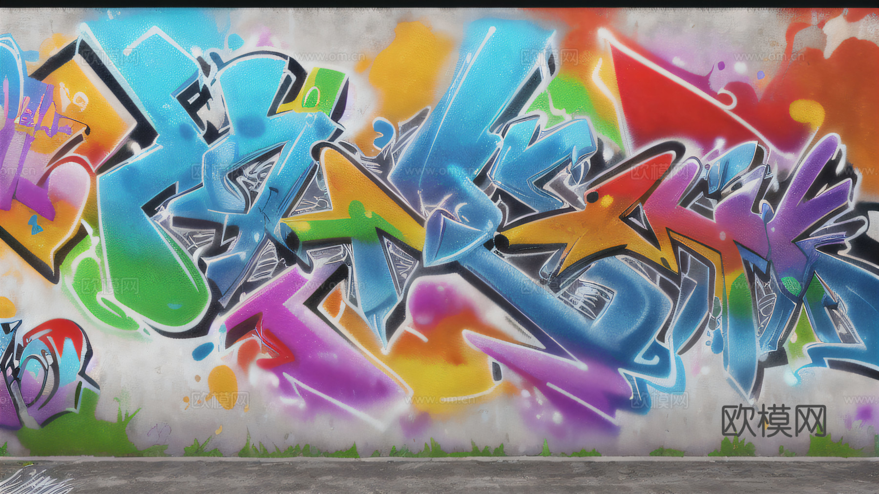 街头涂鸦绘画喷漆墙绘123下载