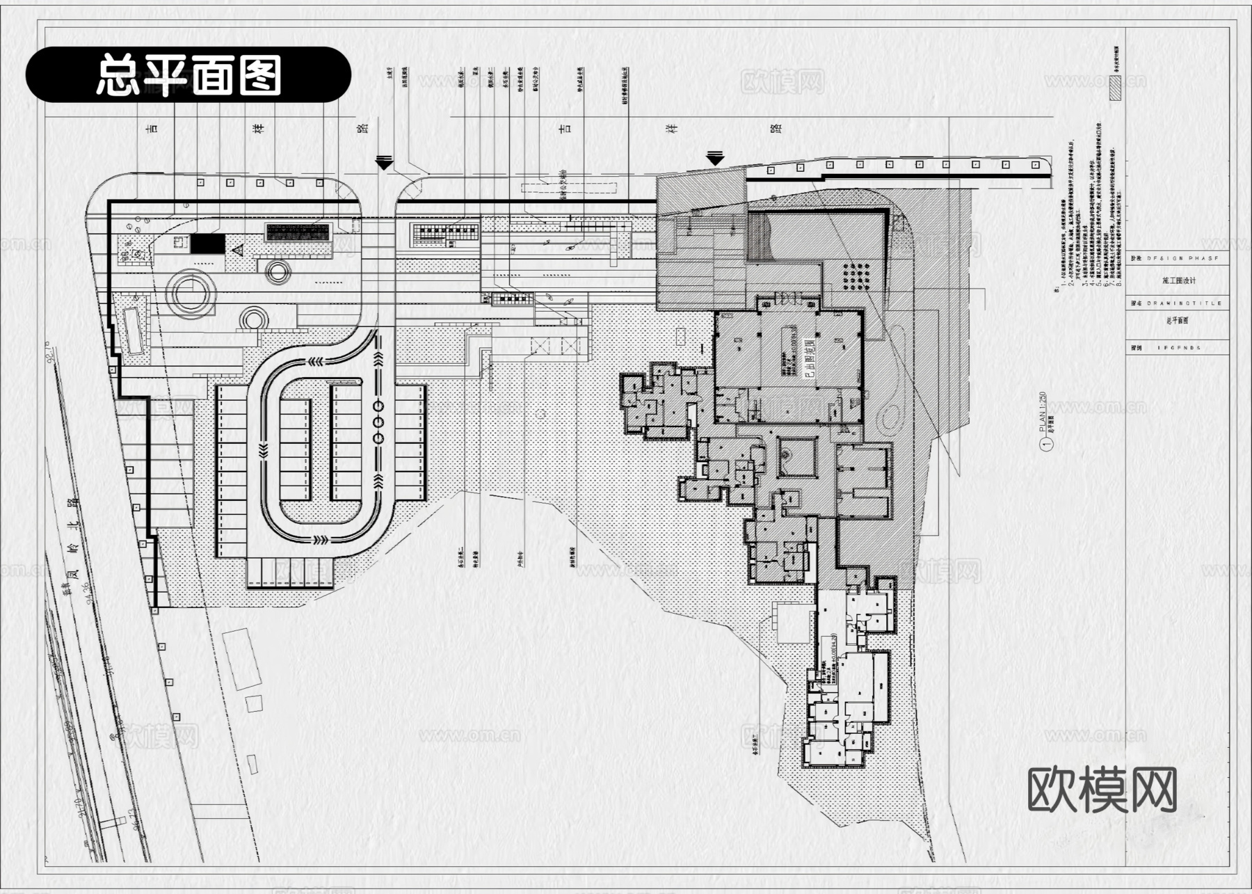 6套户外停车场景观生态停车场CAD图纸附效果图cad施工图