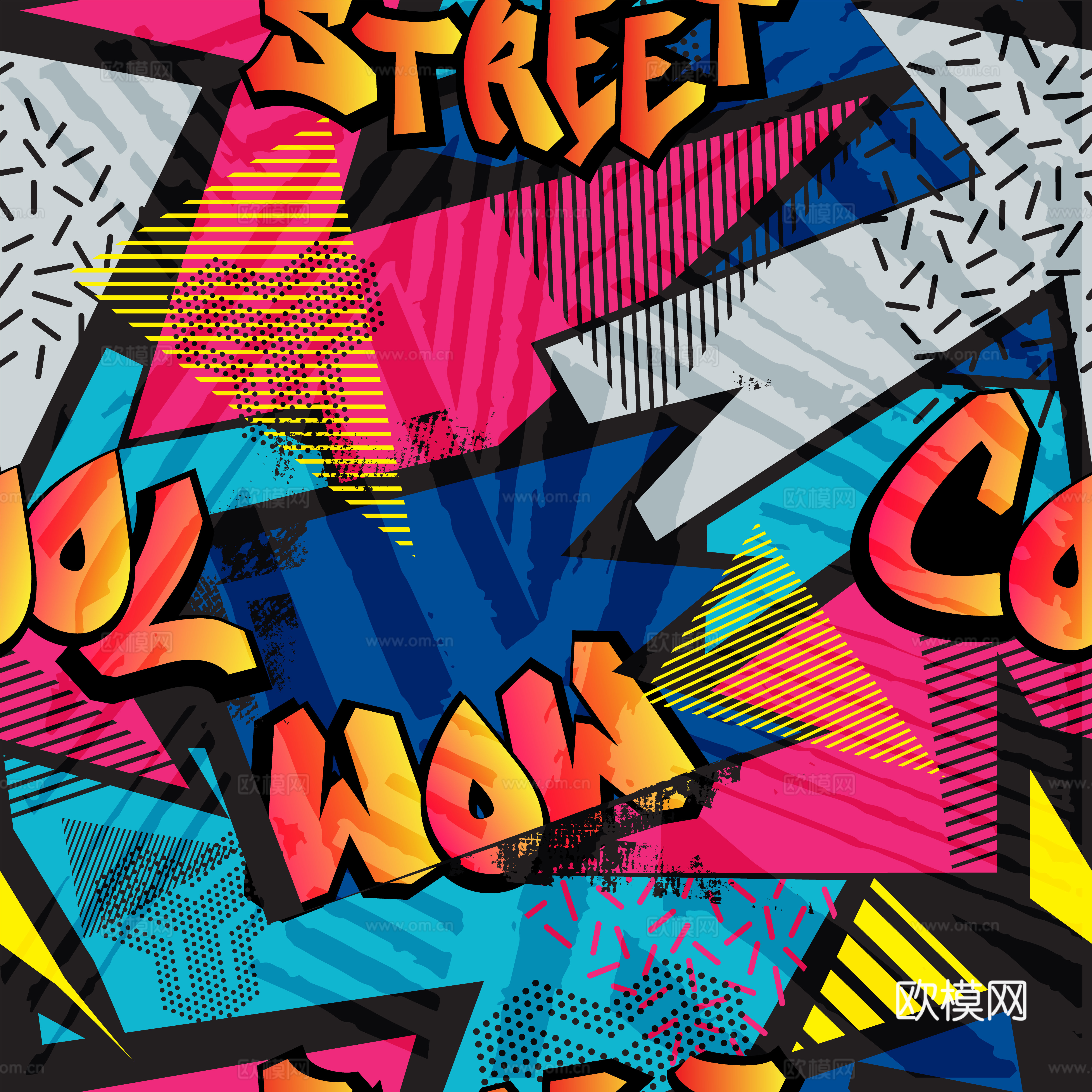 创意动感涂鸦插画116下载