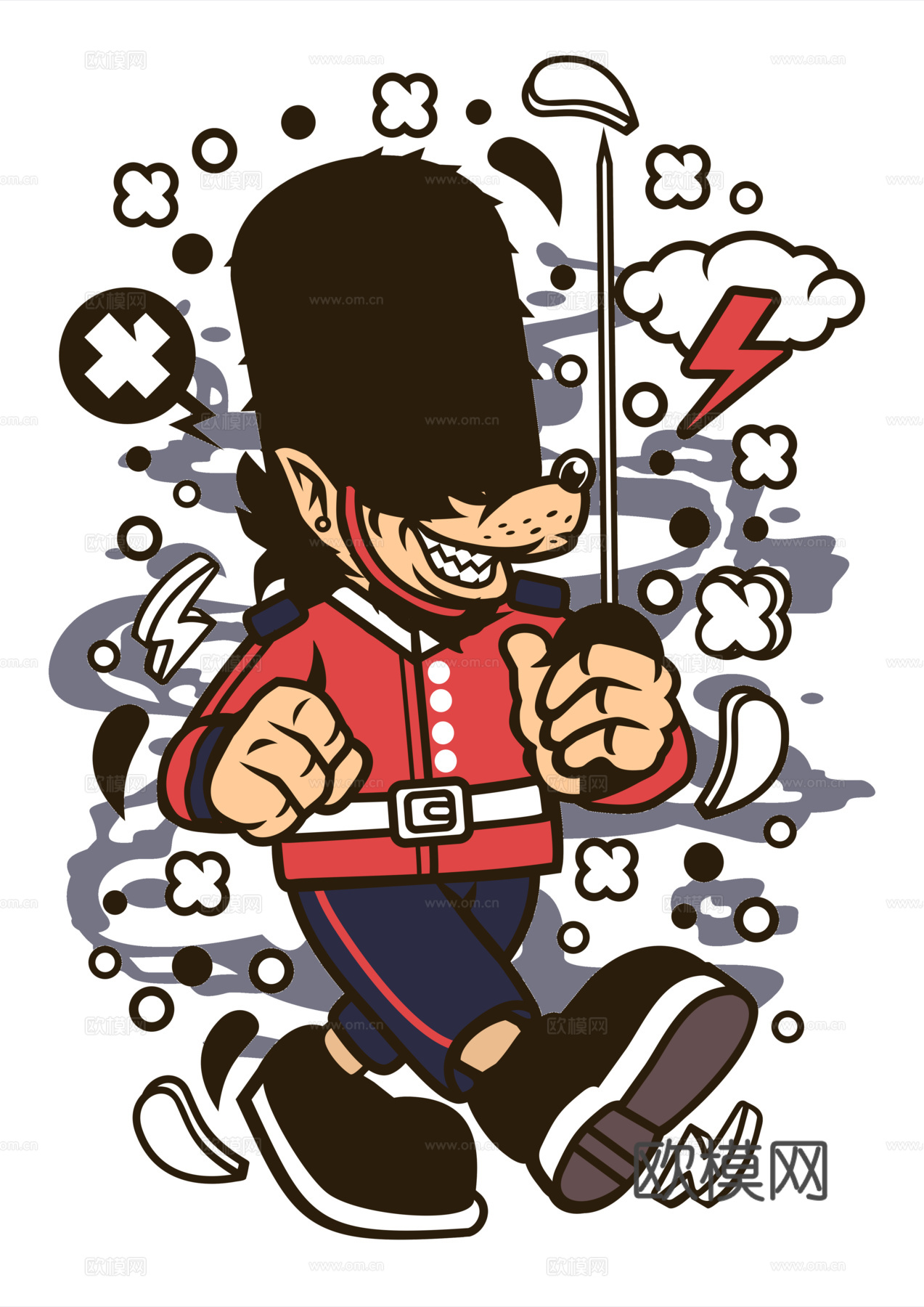 创意卡通潮流涂鸦插画印花220