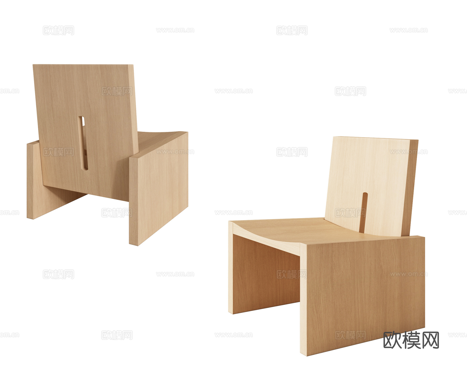 现代单椅 休闲椅 餐椅 实木椅 躺椅 座椅su模型