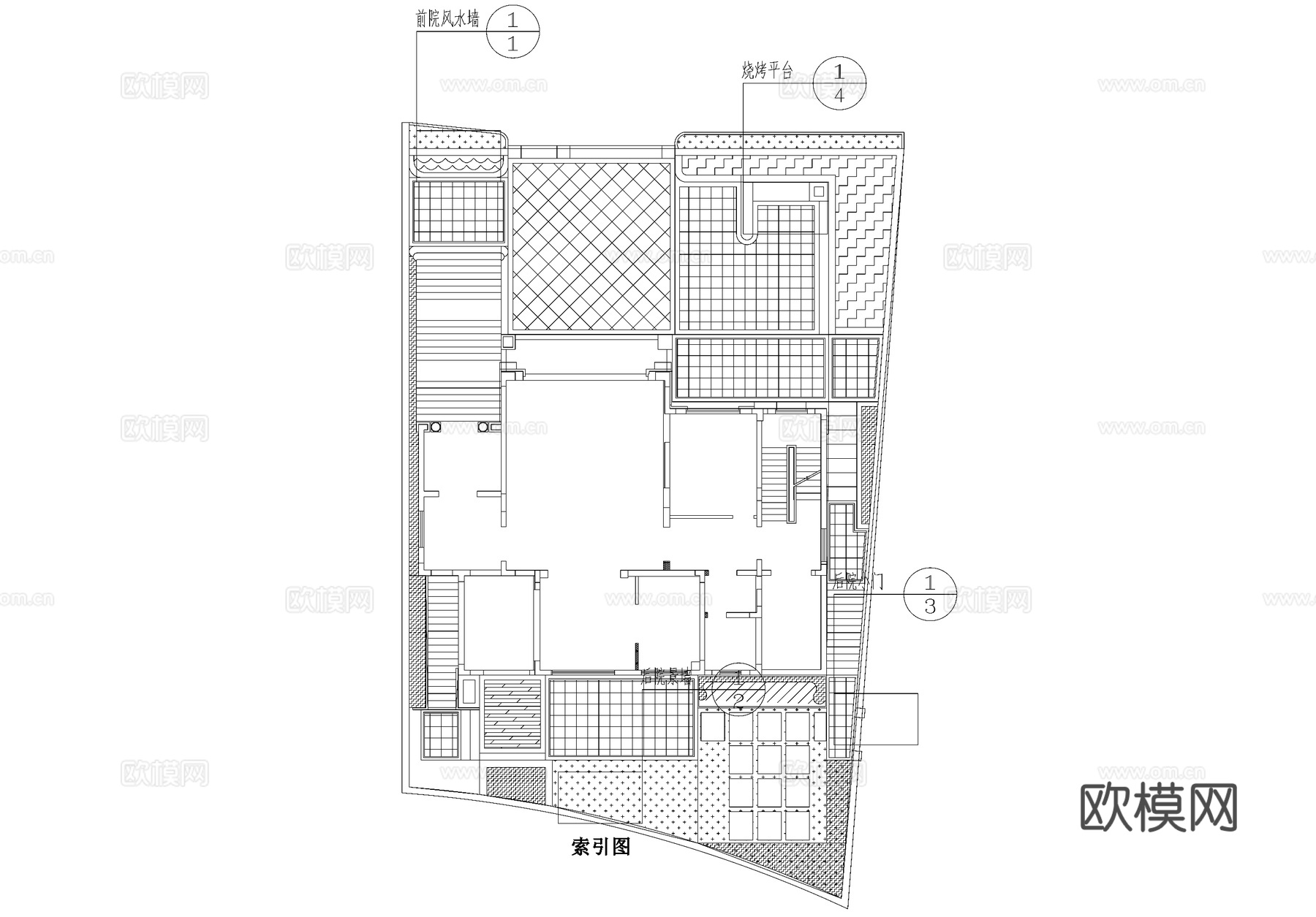 别墅花园私家庭院景观CAD施工图cad施工图
