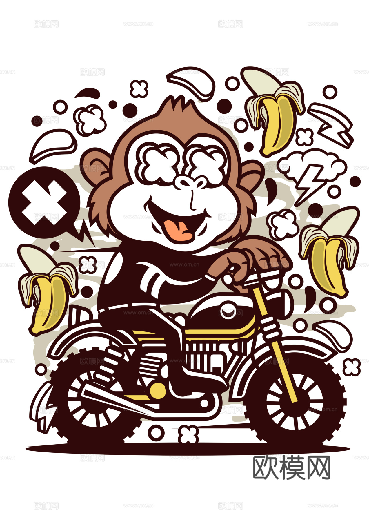 创意卡通潮流涂鸦插画印花113