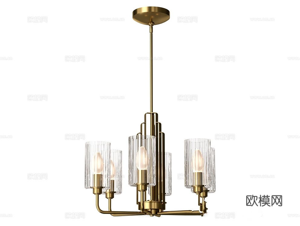 Natconcepts 轻奢吊灯3d模型下载（渲染图1）