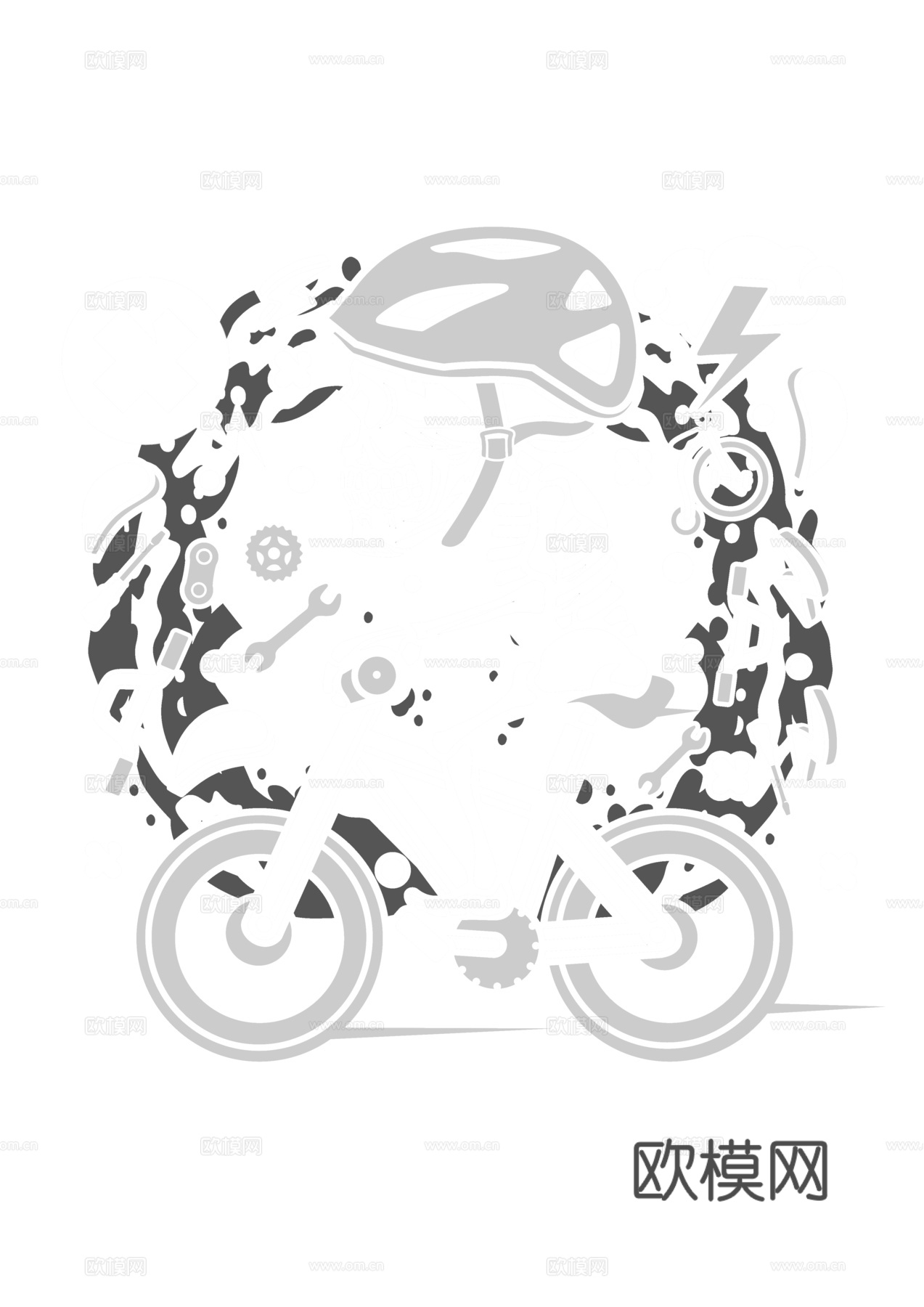 创意卡通潮流涂鸦插画印花178