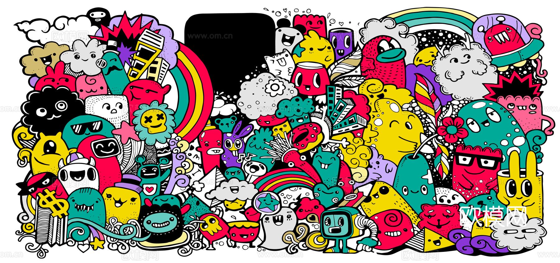 创意可爱卡通涂鸦插画105