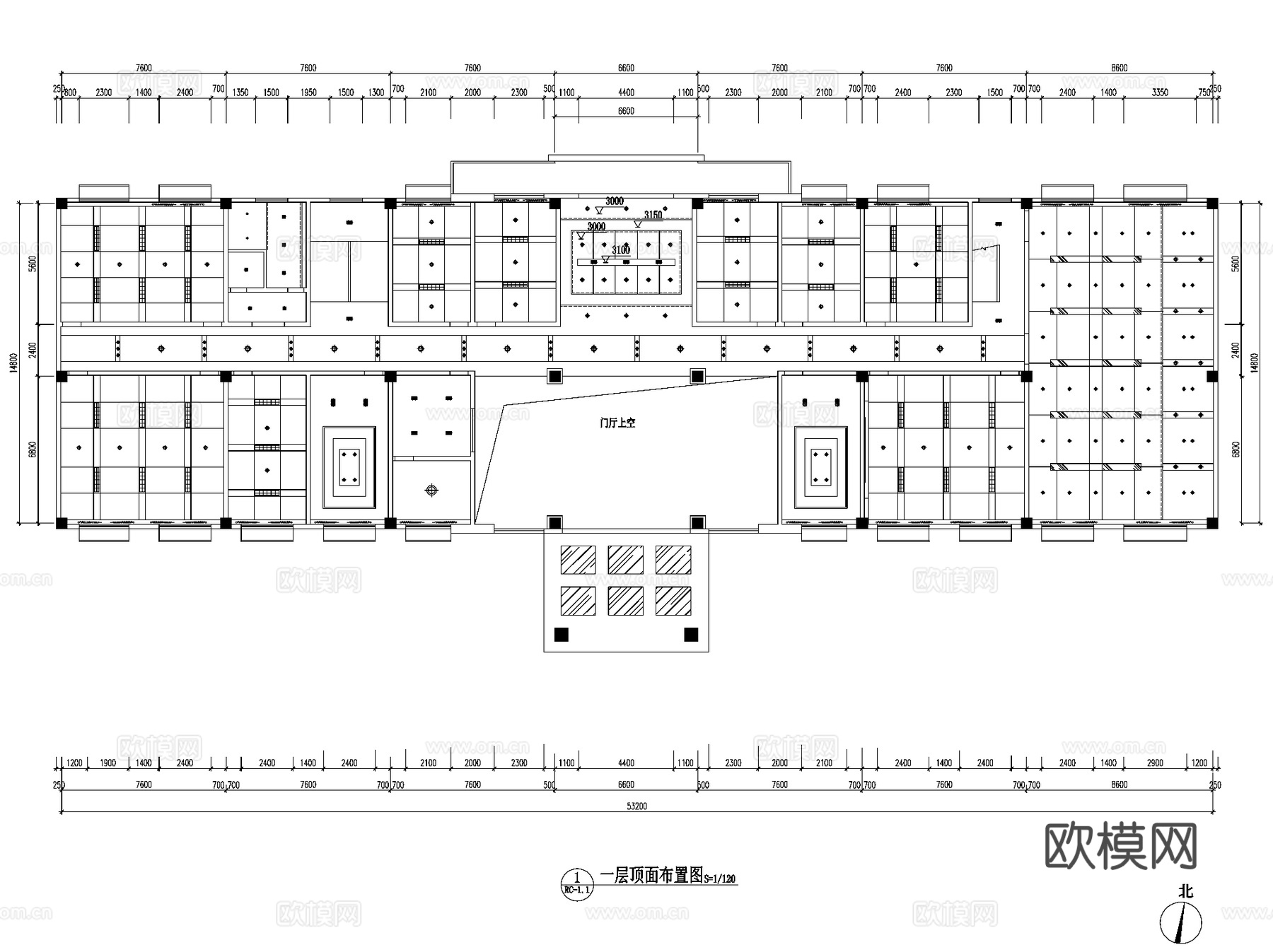 73608部队综合作业楼室内装饰CAD施工图cad施工图