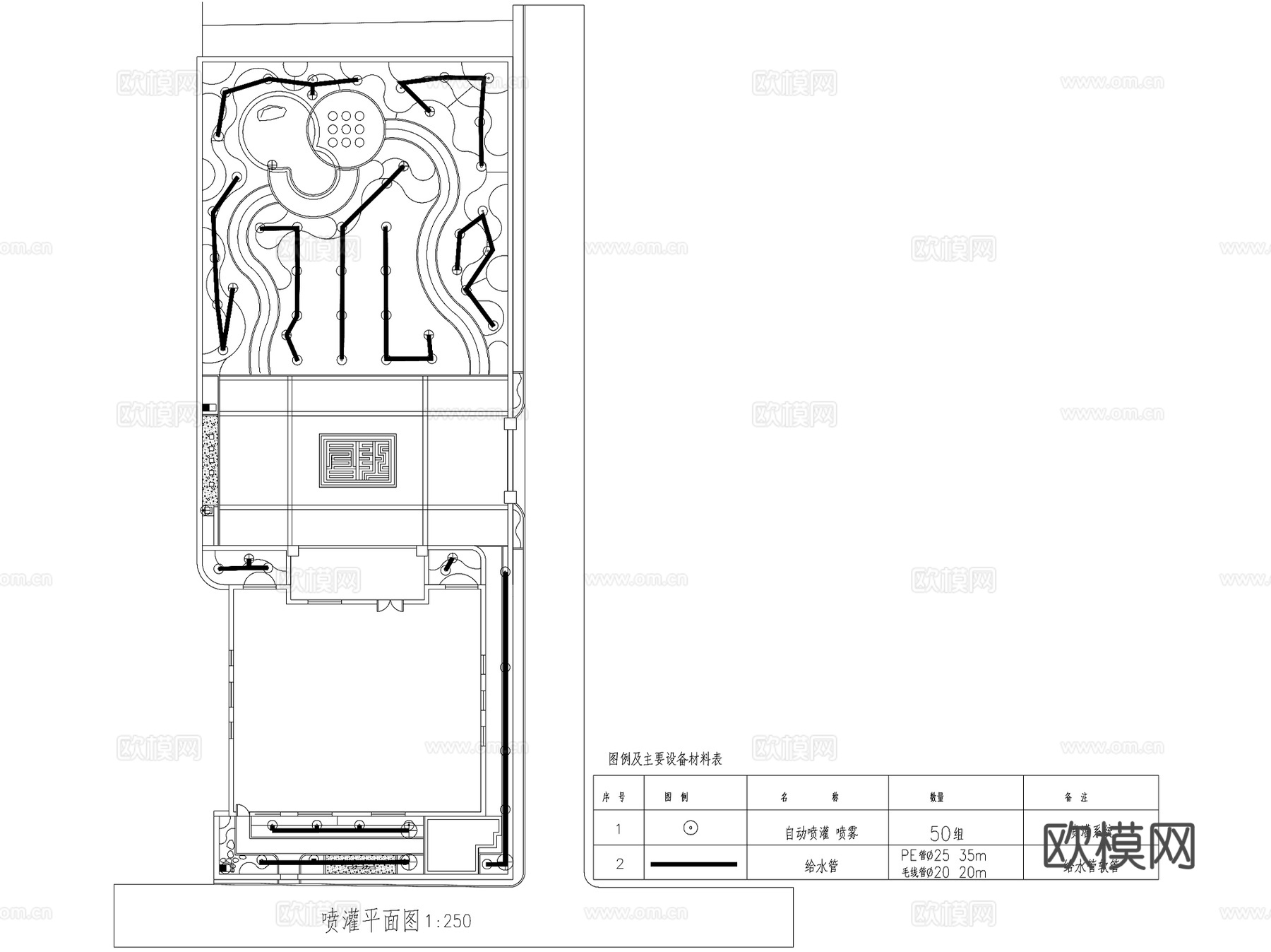 别墅花园私家庭院景观平面图集CAD施工图cad施工图