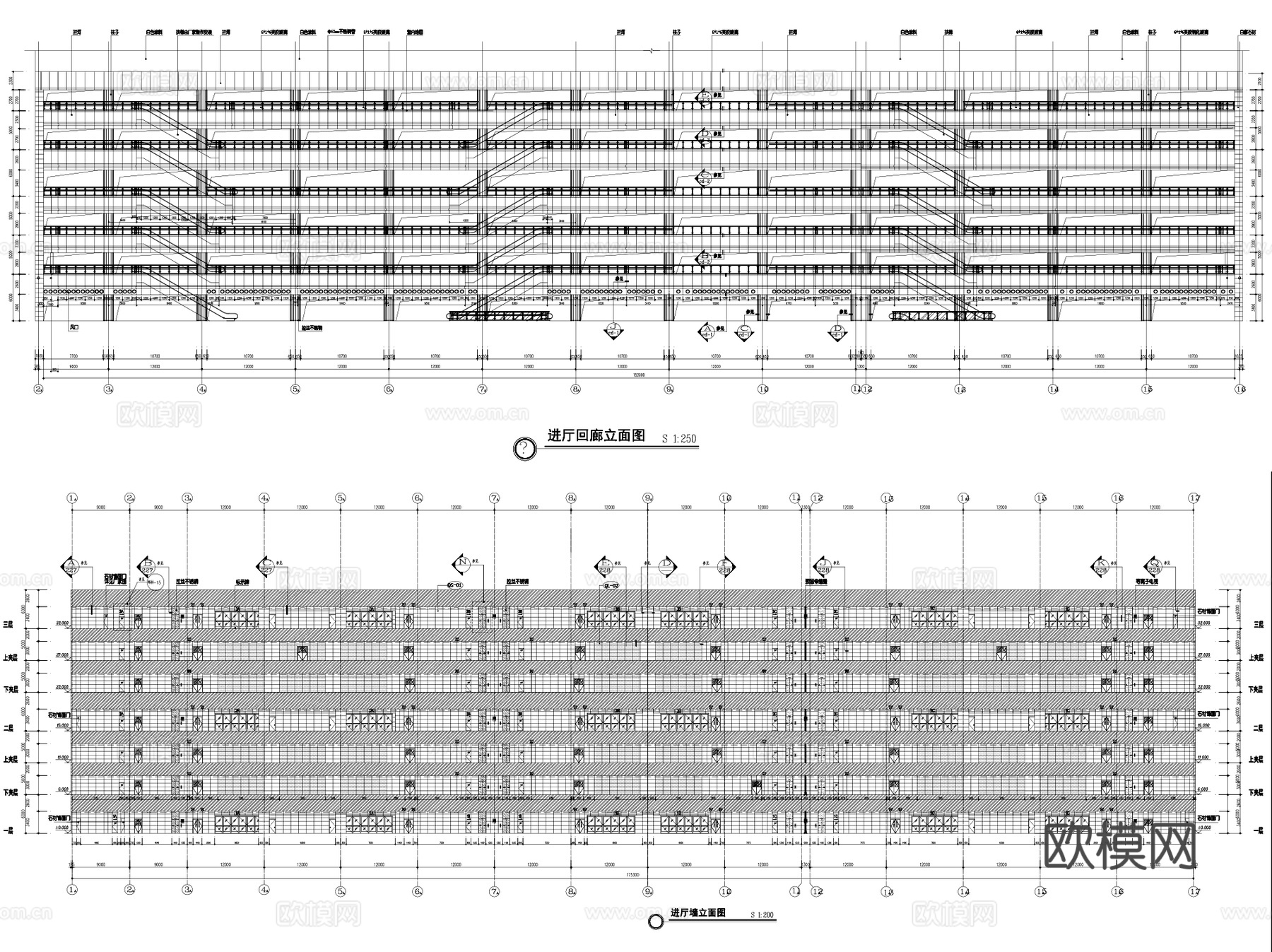 大连国际会议展览中心展馆室内装饰CAD施工图整套cad施工图