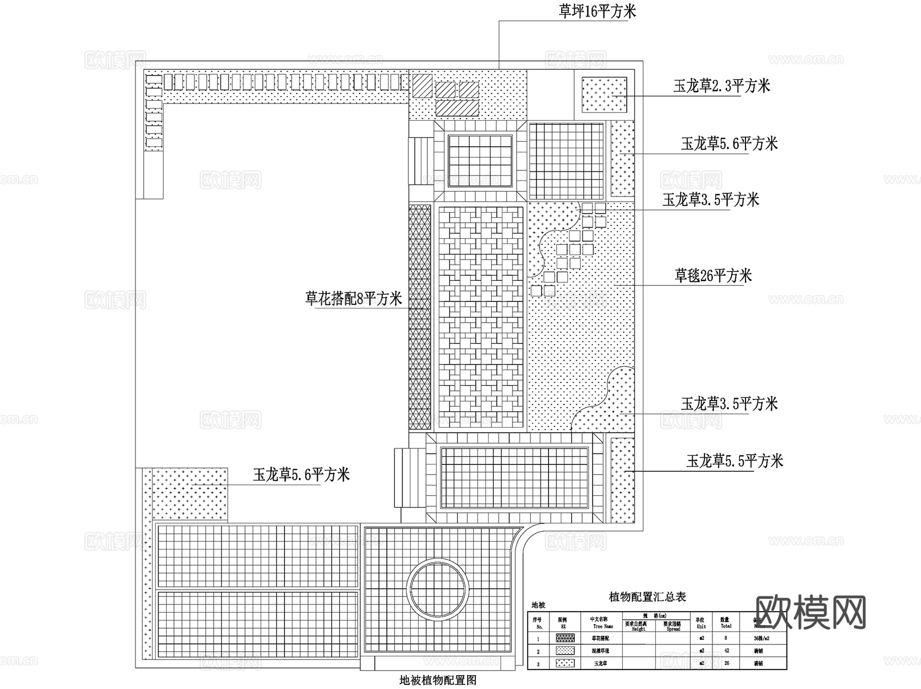 别墅花园私家庭院景观CAD施工图cad施工图