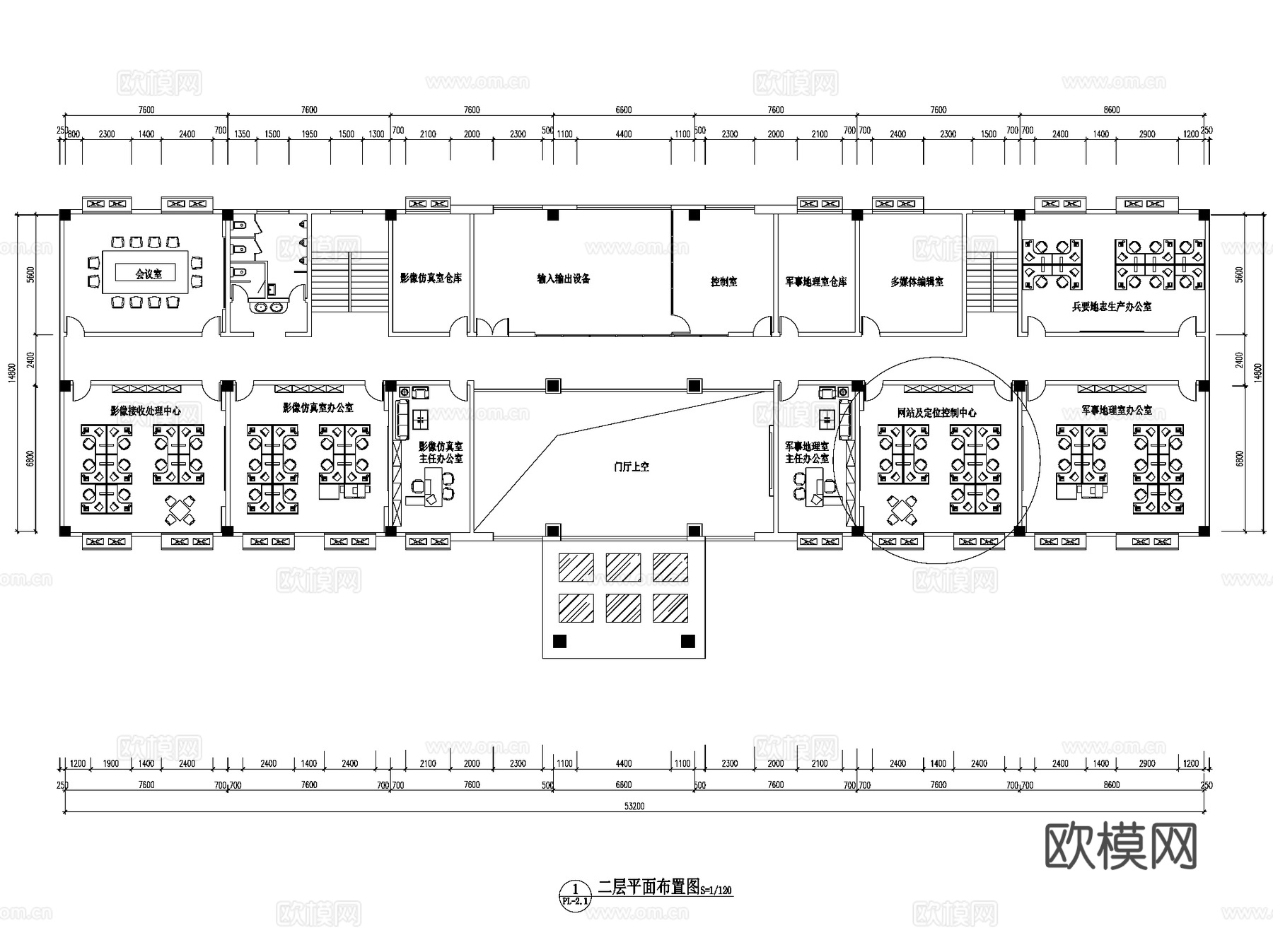 73608部队综合作业楼室内装饰CAD施工图cad施工图
