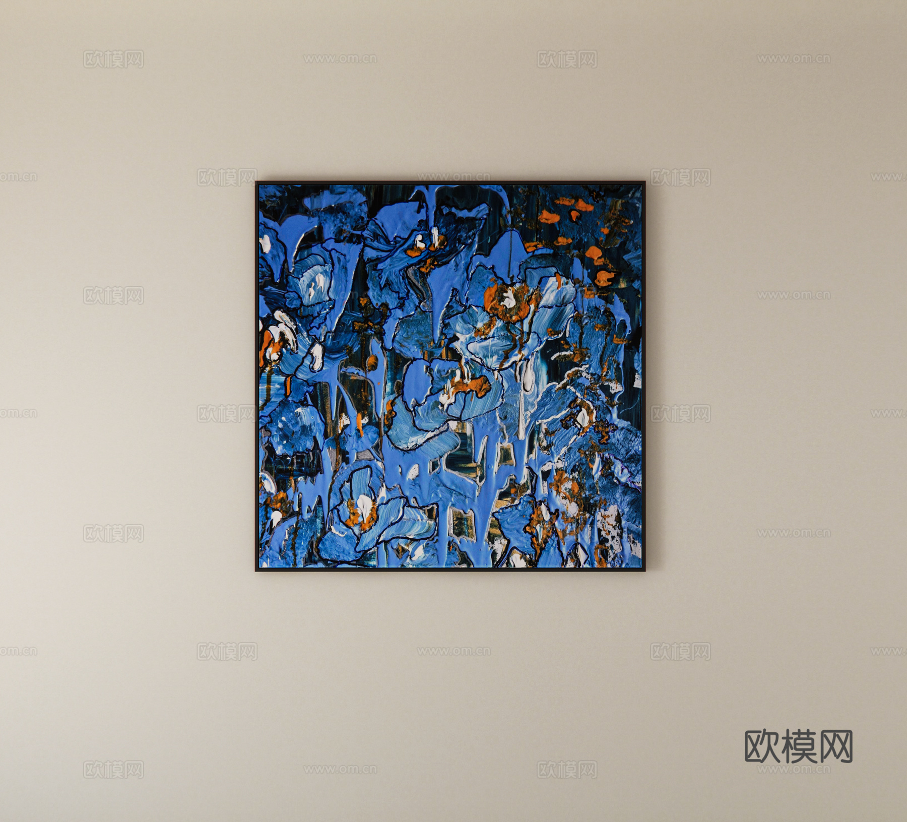 现代装饰画挂画su模型