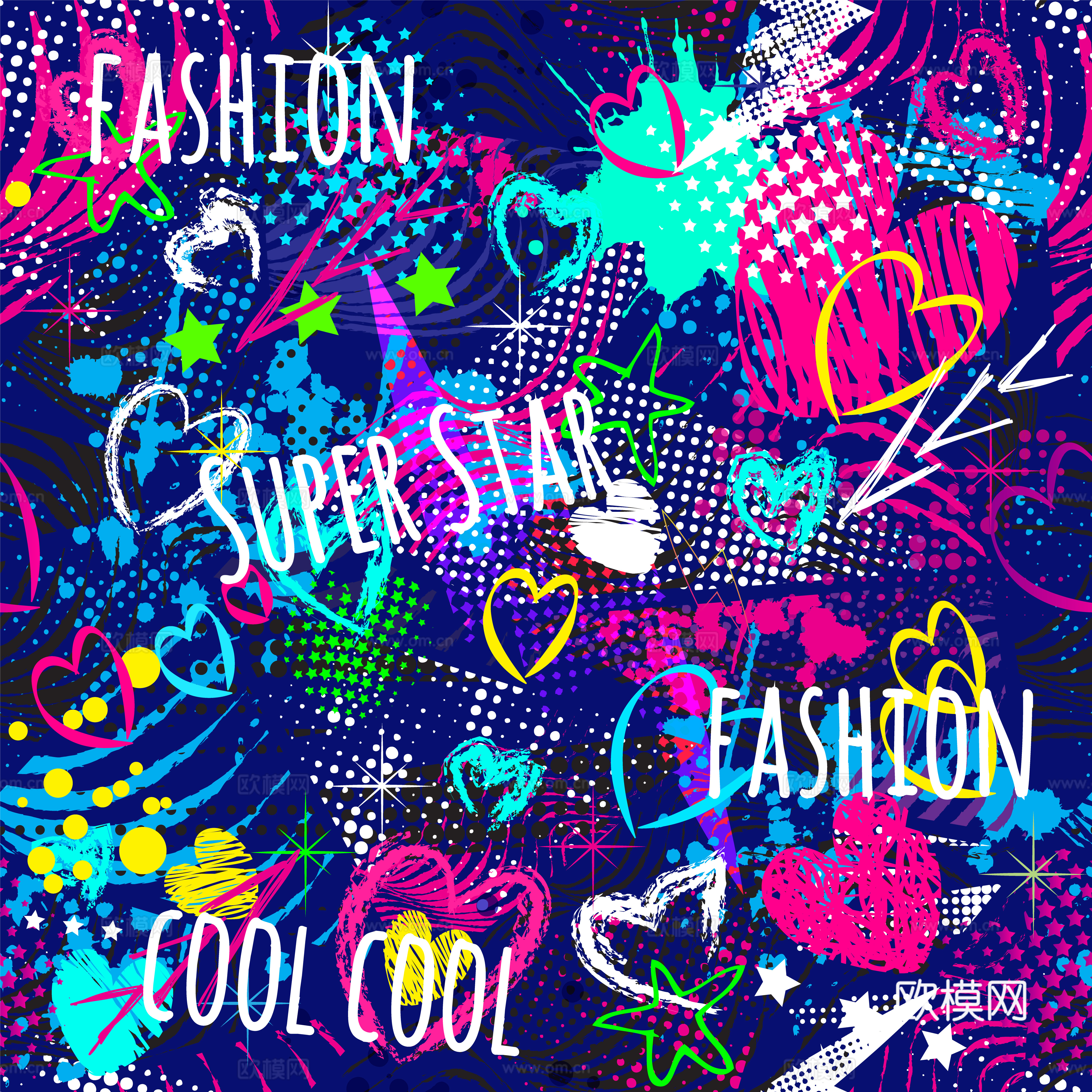 创意动感涂鸦插画83