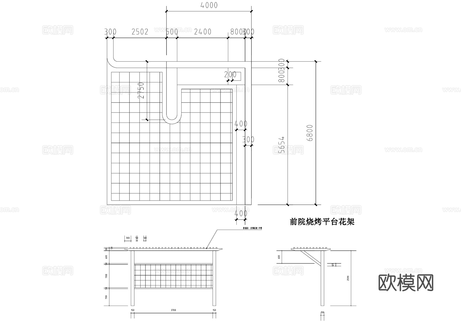别墅花园私家庭院景观CAD施工图cad施工图