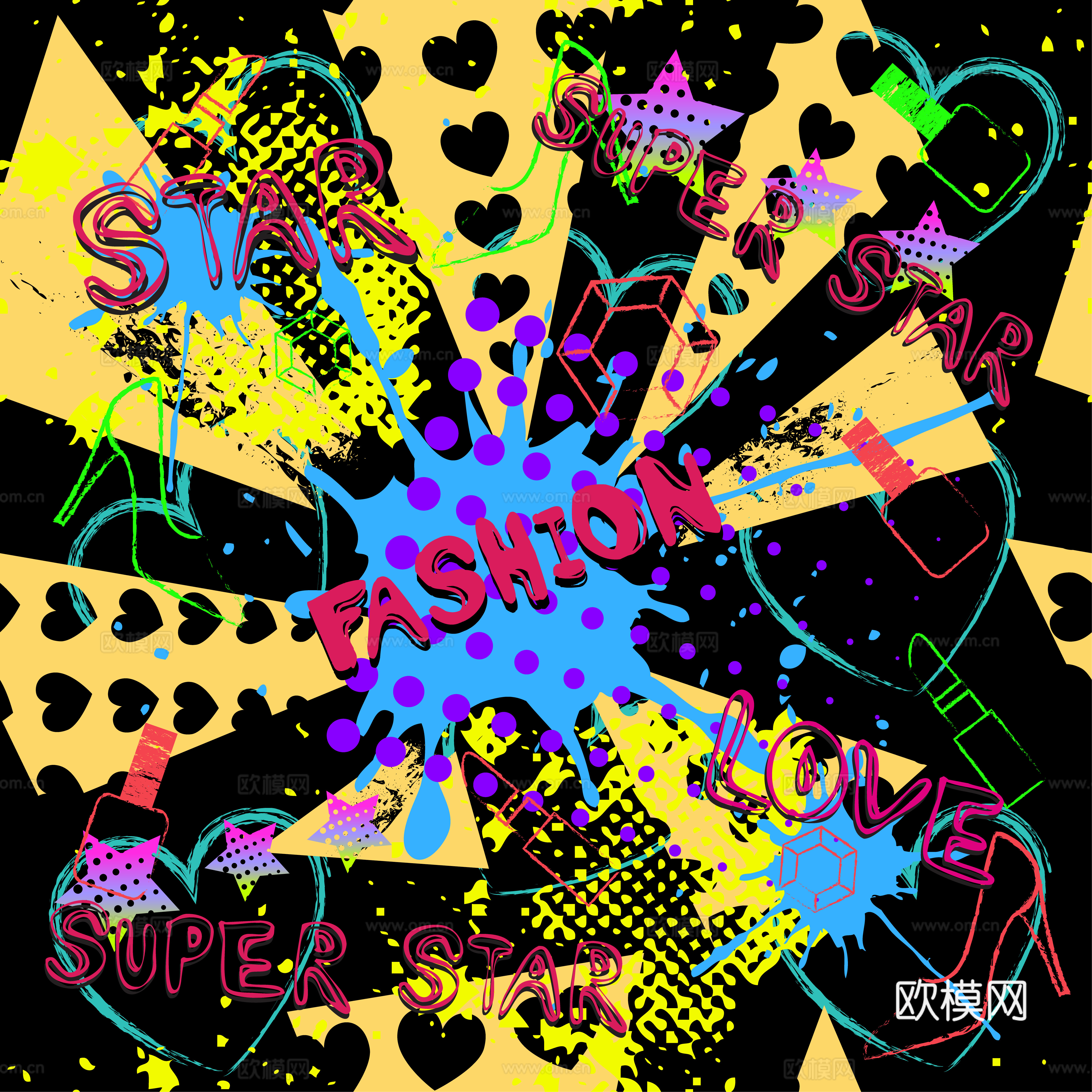 创意动感涂鸦插画105