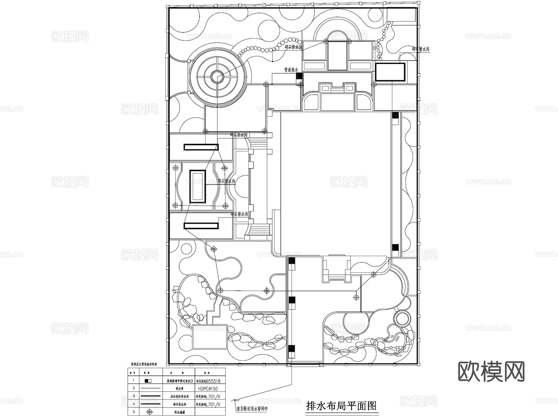 别墅花园私家庭院景观平面图集CAD施工图cad施工图
