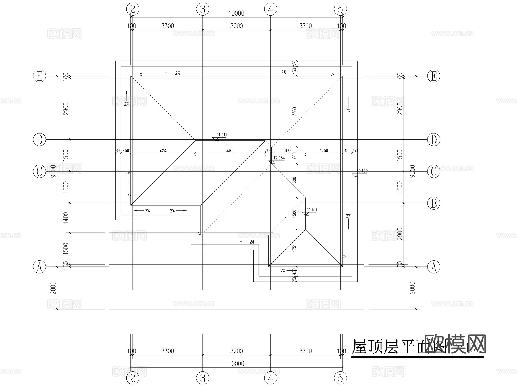 新中式三层独栋别墅乡村农村自建房住宅建筑CAD施工图cad施工图