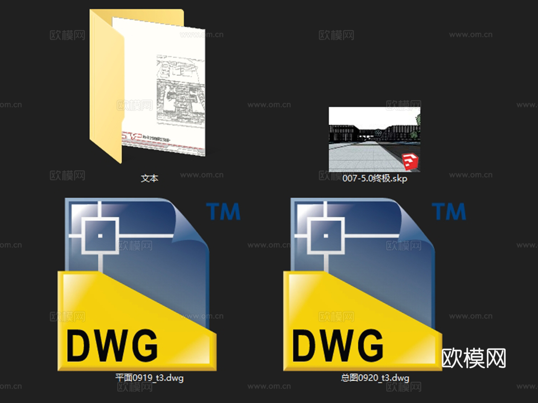 绍兴科技馆新馆建筑CAD平面施工图+SU+文本cad施工图