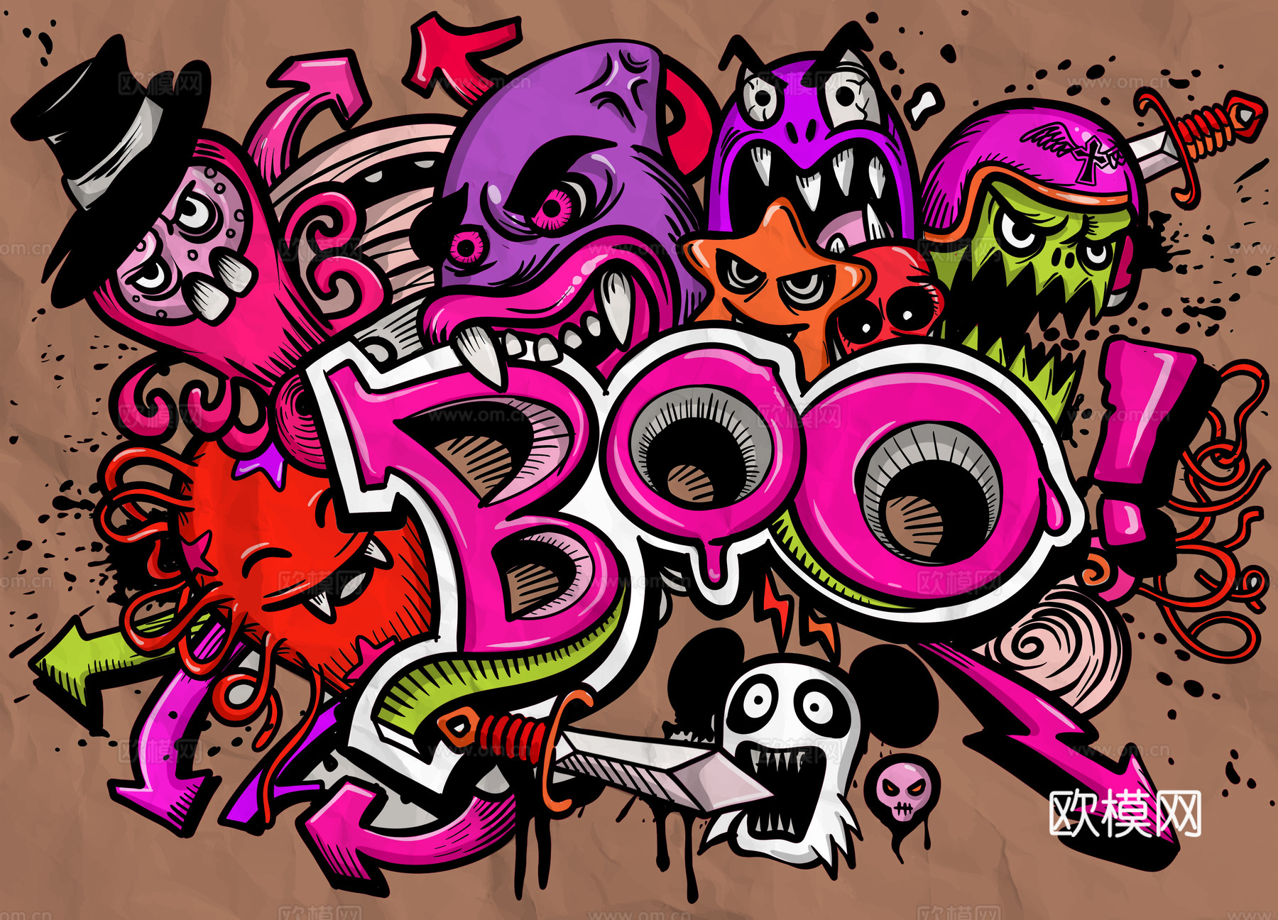 创意可爱卡通涂鸦插画106