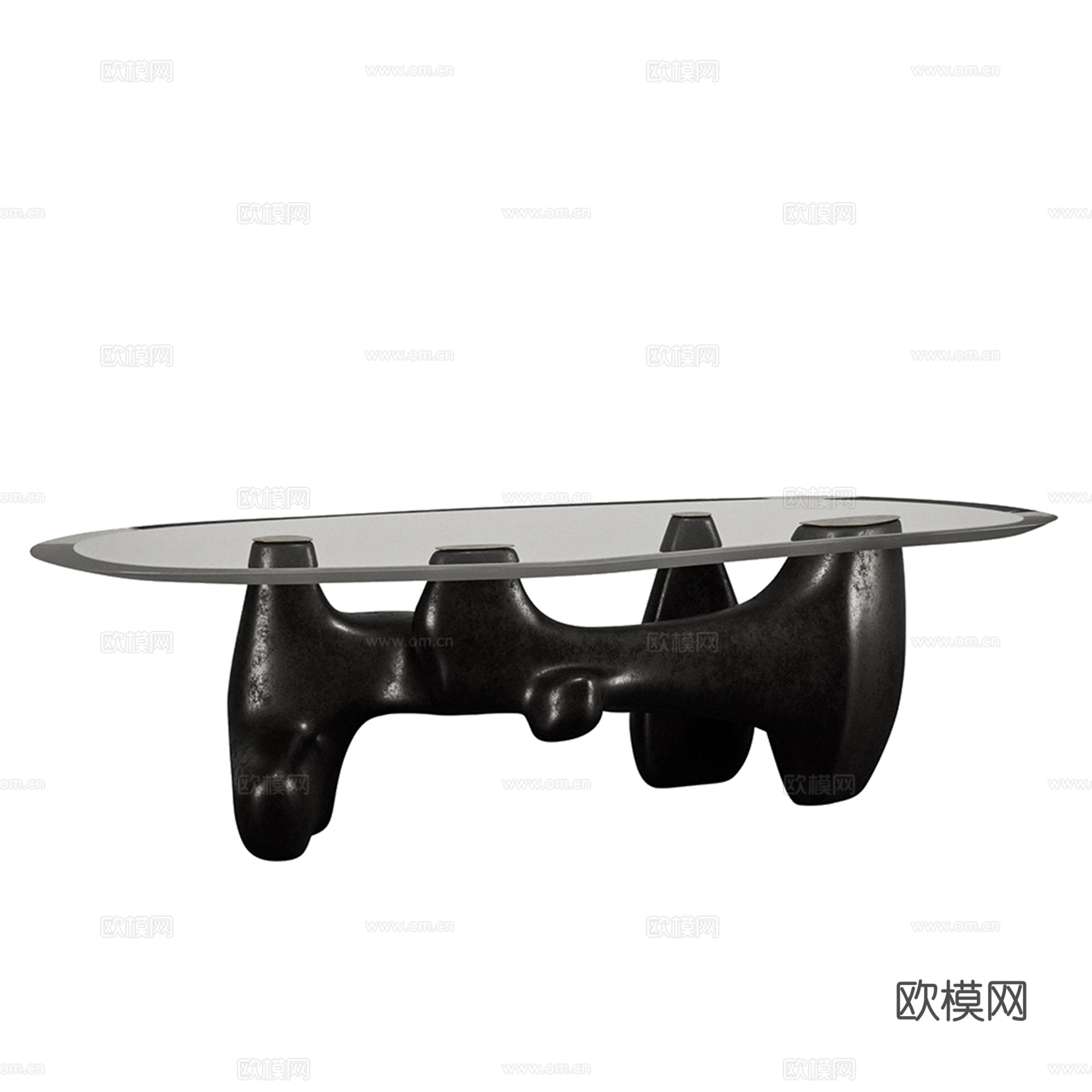 现代异形茶几su模型