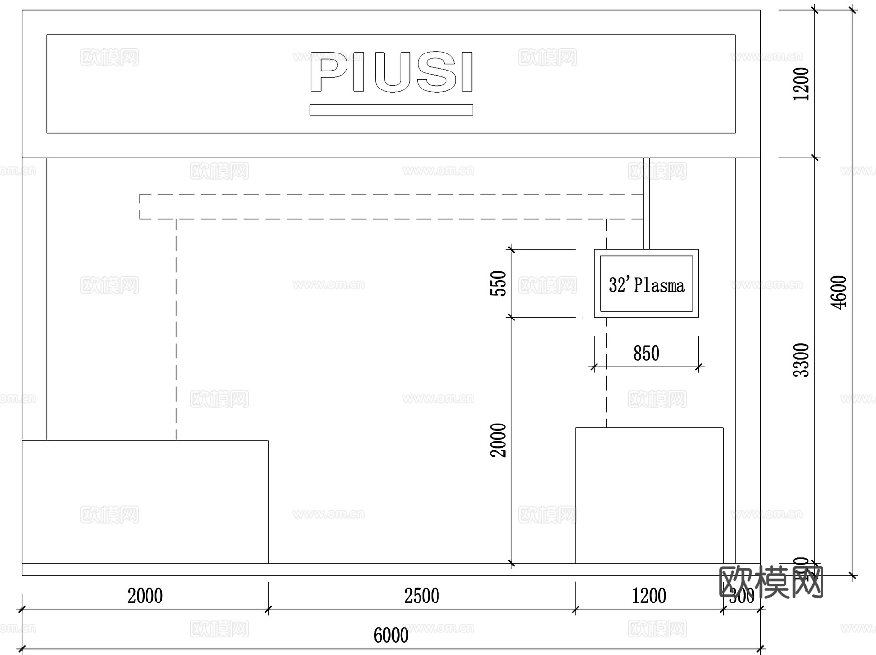 PIUSI产品展厅展台室内工装CAD施工图cad施工图