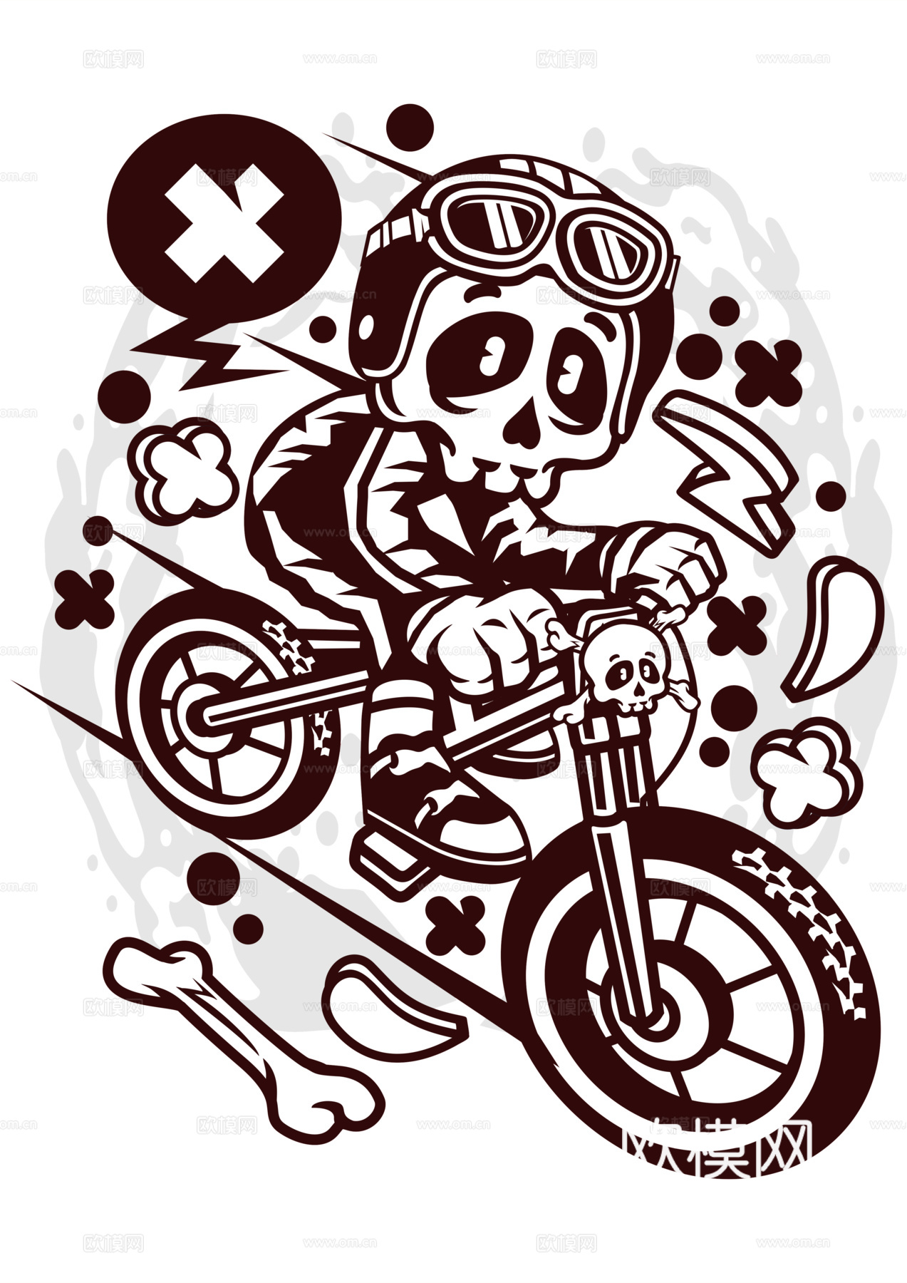 创意卡通潮流涂鸦插画印花180下载