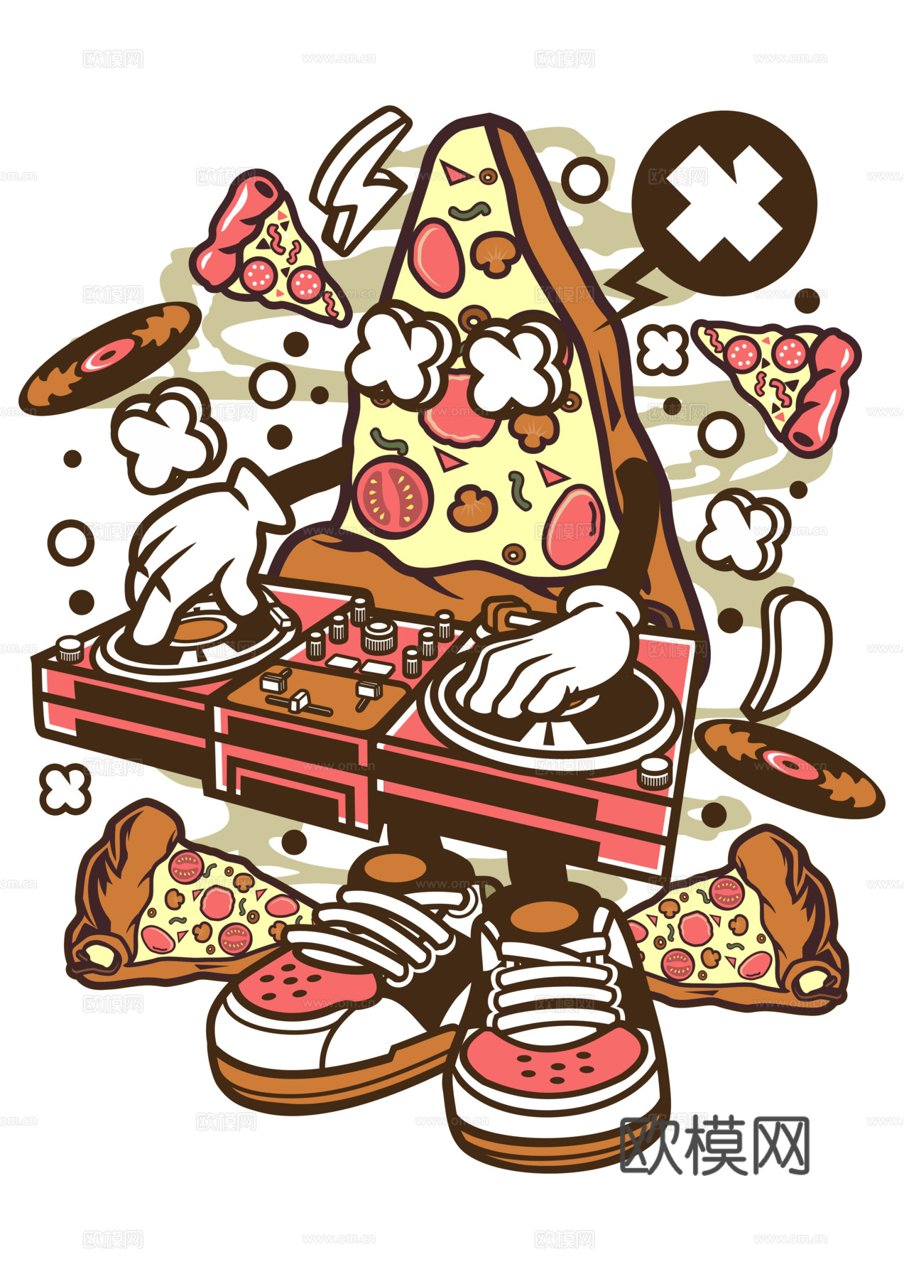 创意卡通潮流涂鸦插画印花62