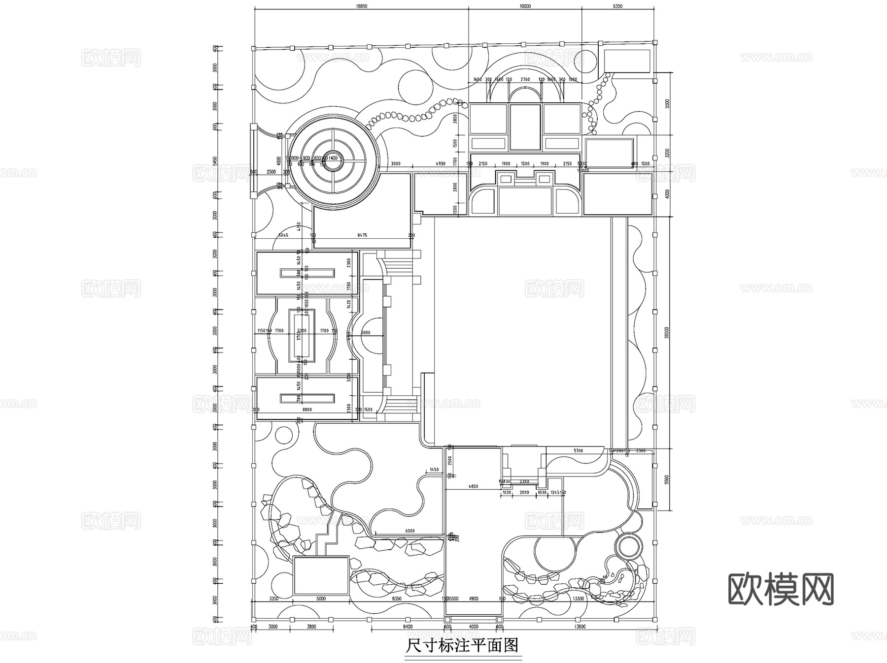 别墅花园私家庭院景观平面图集CAD施工图cad施工图