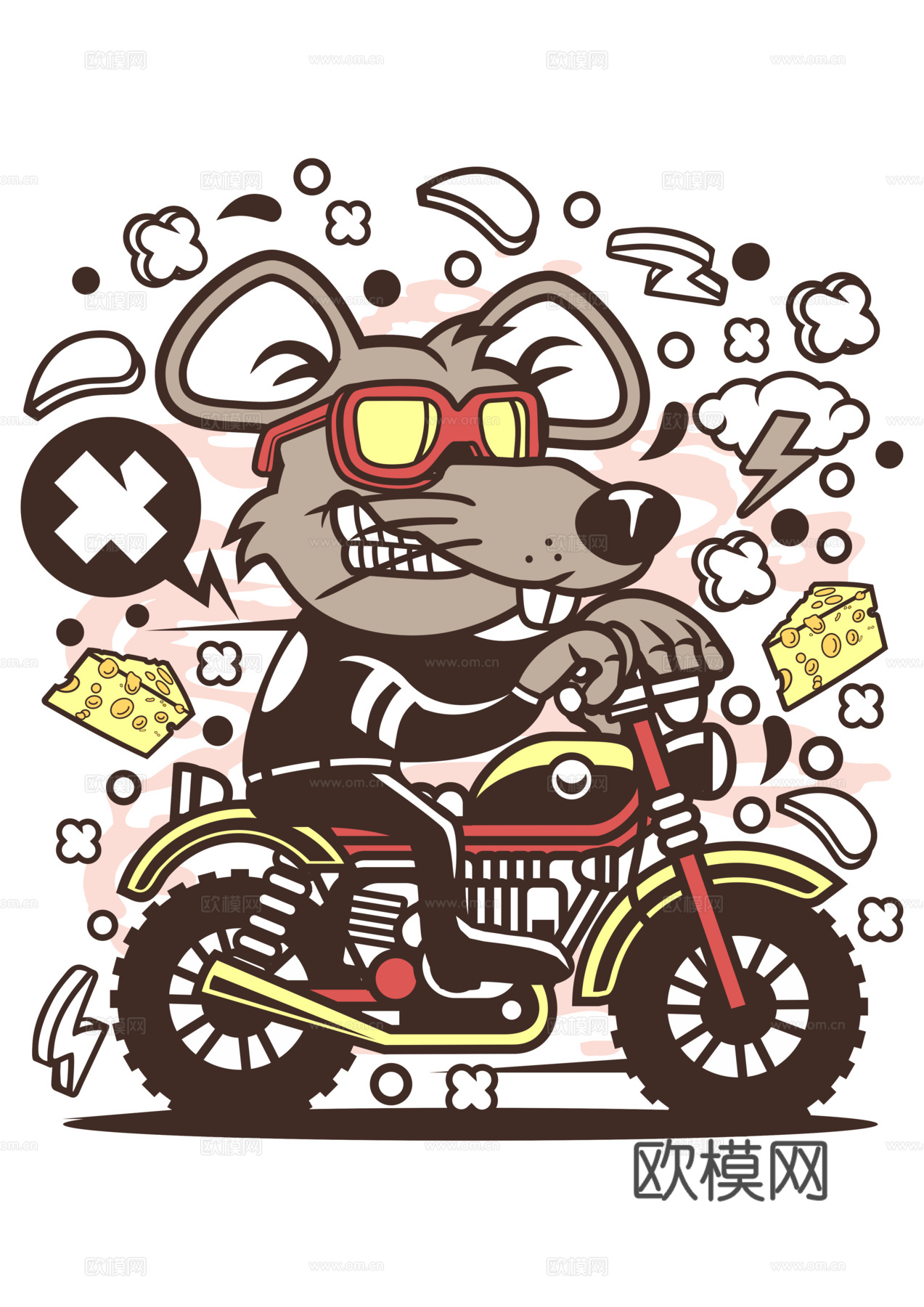 创意卡通潮流涂鸦插画印花148下载