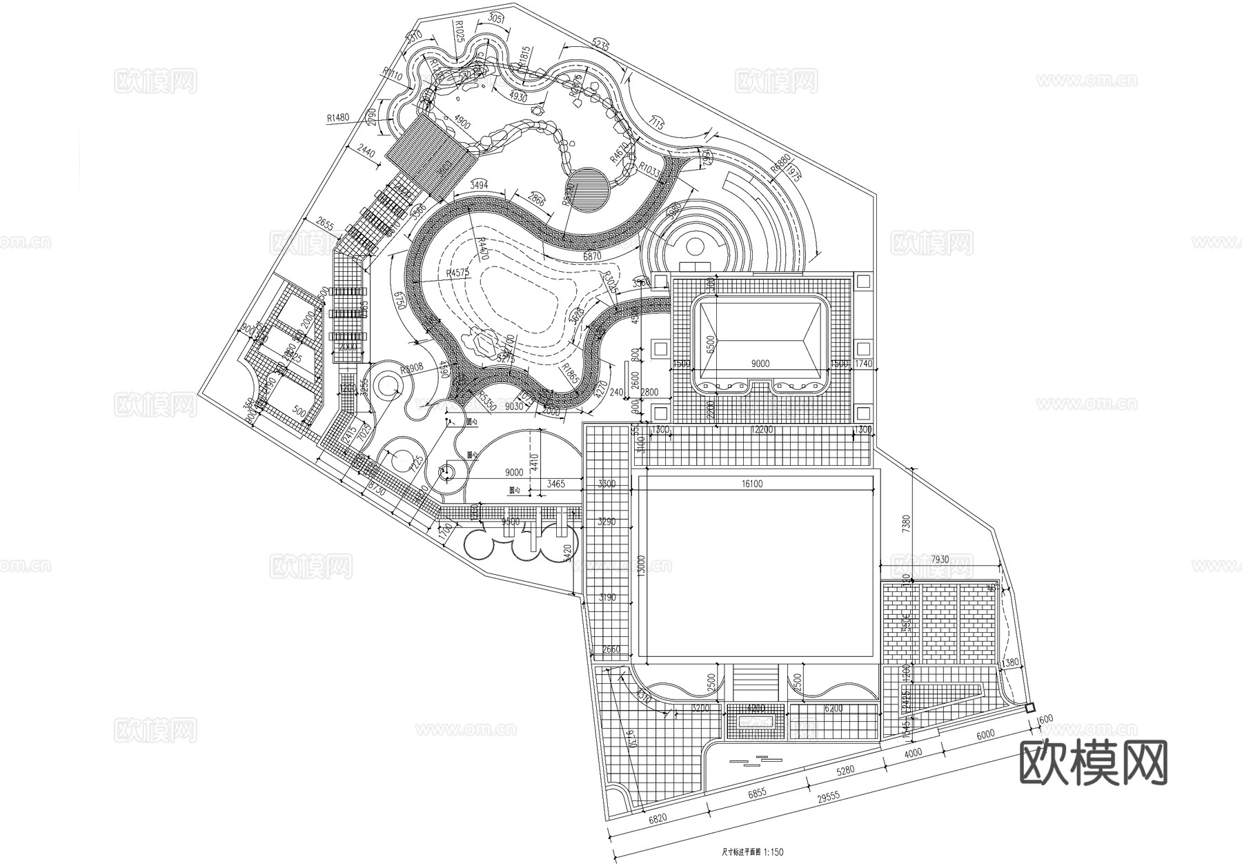别墅花园私家庭院景观平面图集CAD施工图cad施工图