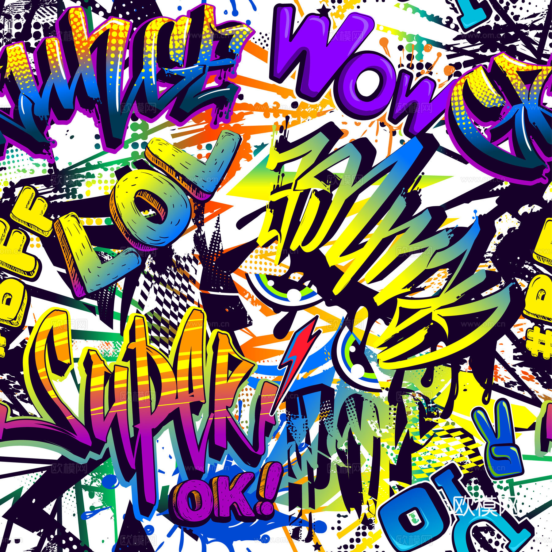 创意动感涂鸦插画99