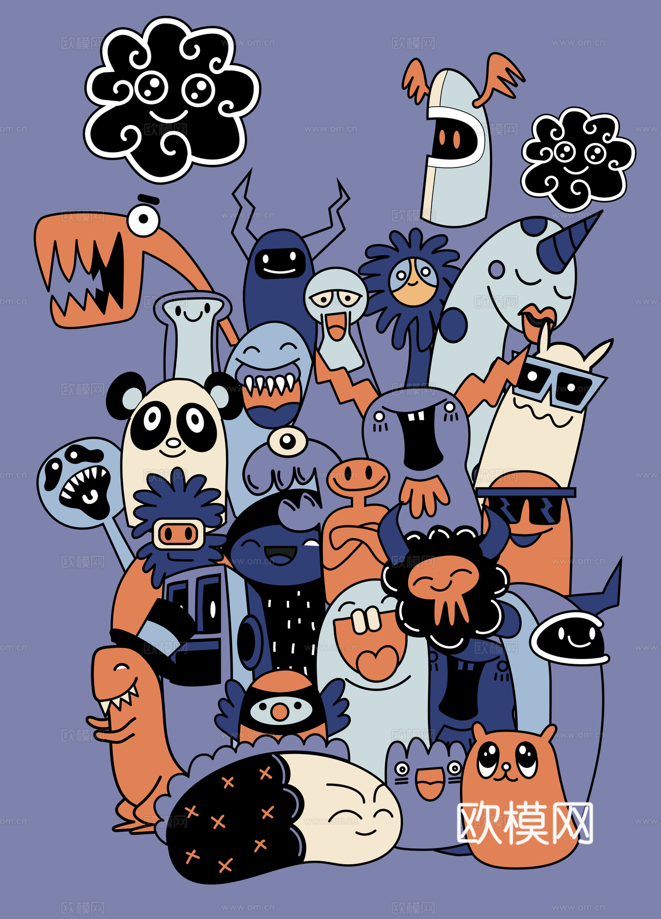 创意可爱卡通涂鸦插画121