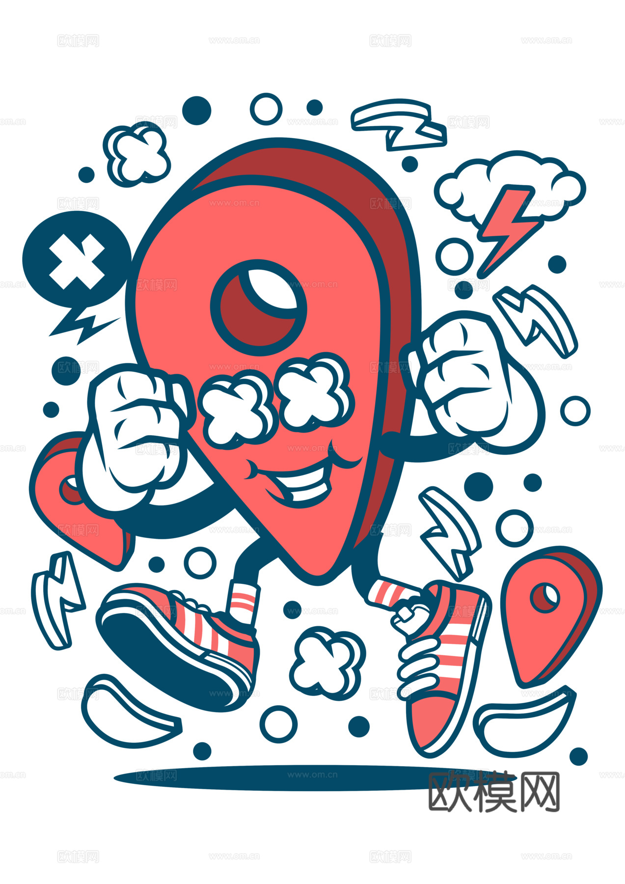 创意卡通潮流涂鸦插画印花108下载