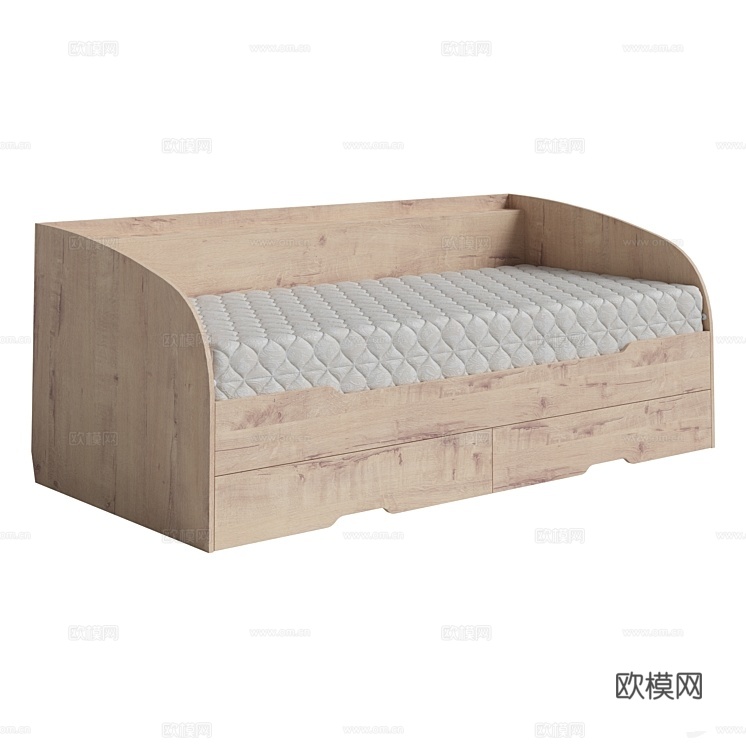 Raiton 原木风婴儿床3d模型下载（渲染图1）