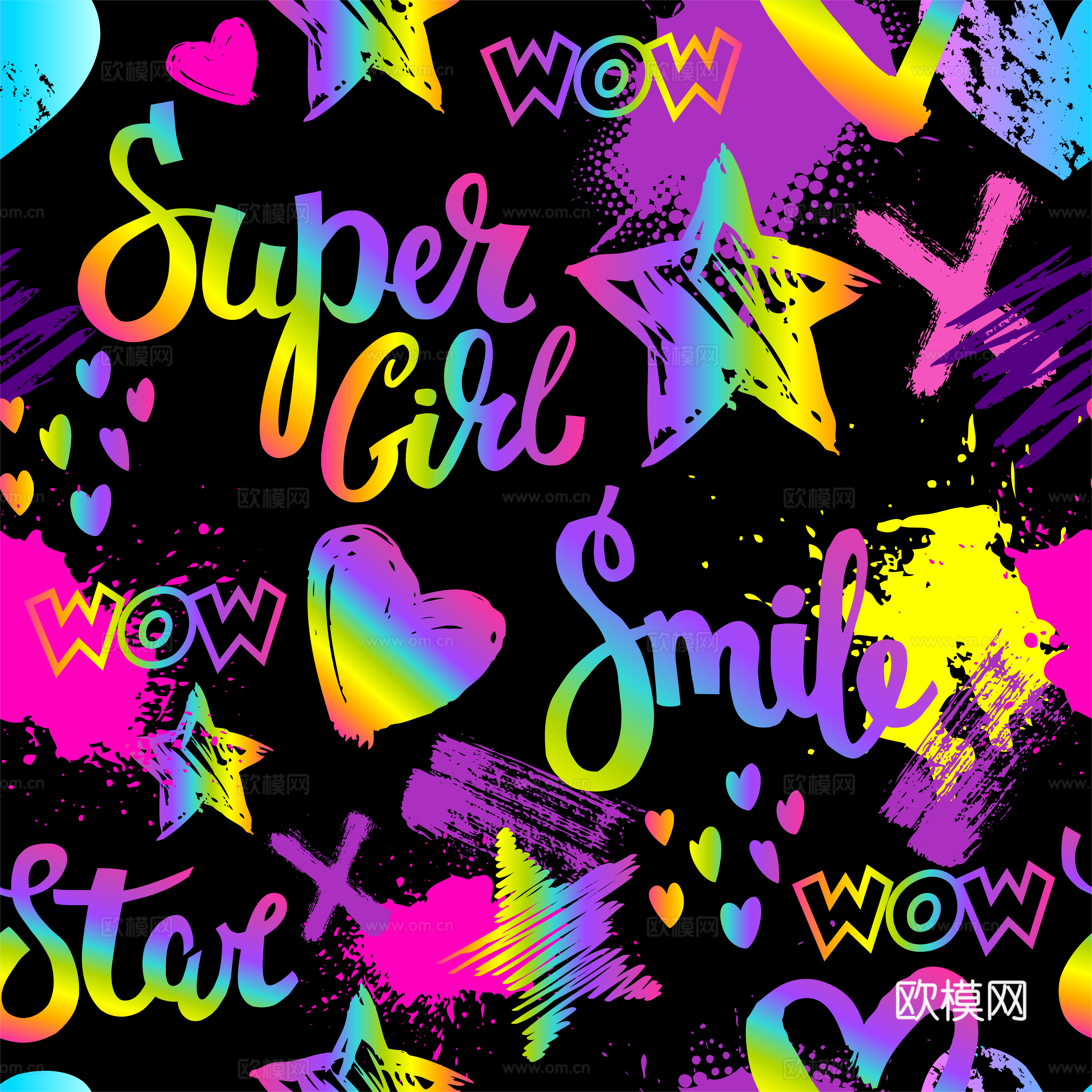 创意动感涂鸦插画113