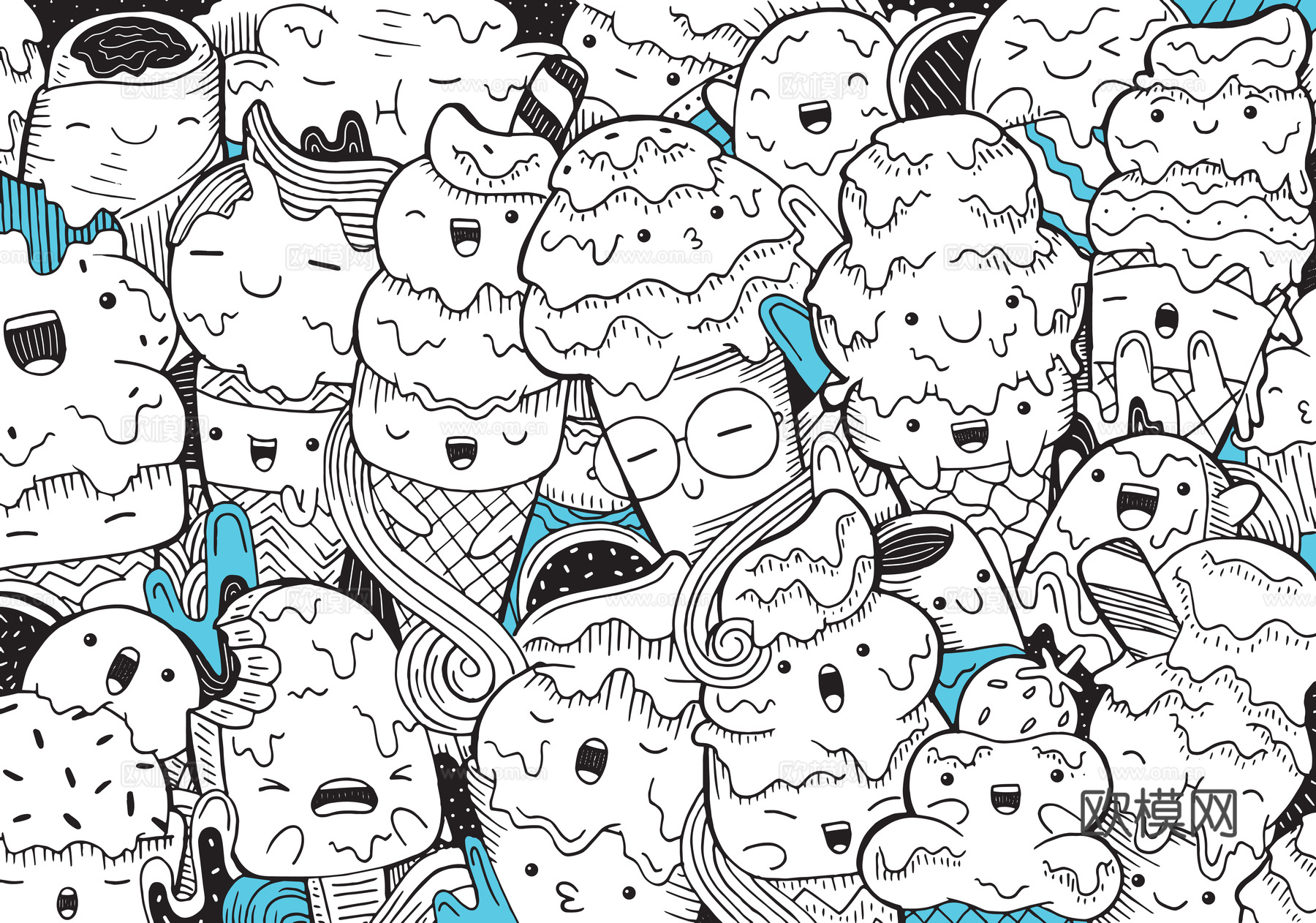 创意可爱卡通涂鸦插画146