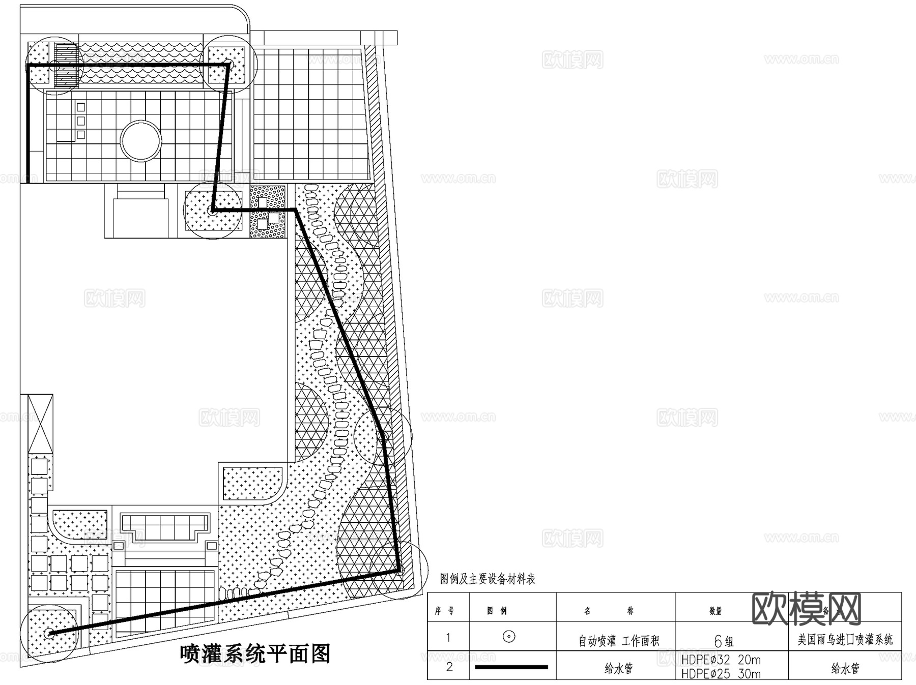 新中式别墅花园私家庭院景观CAD施工图cad施工图
