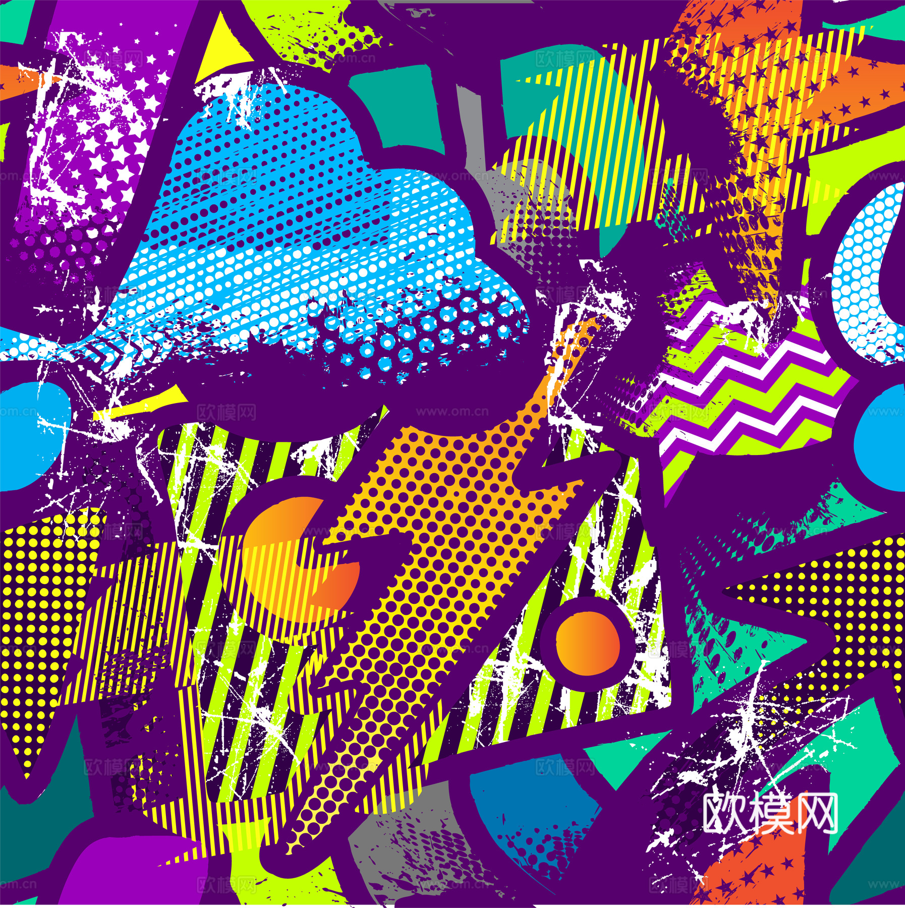 创意动感涂鸦插画76下载