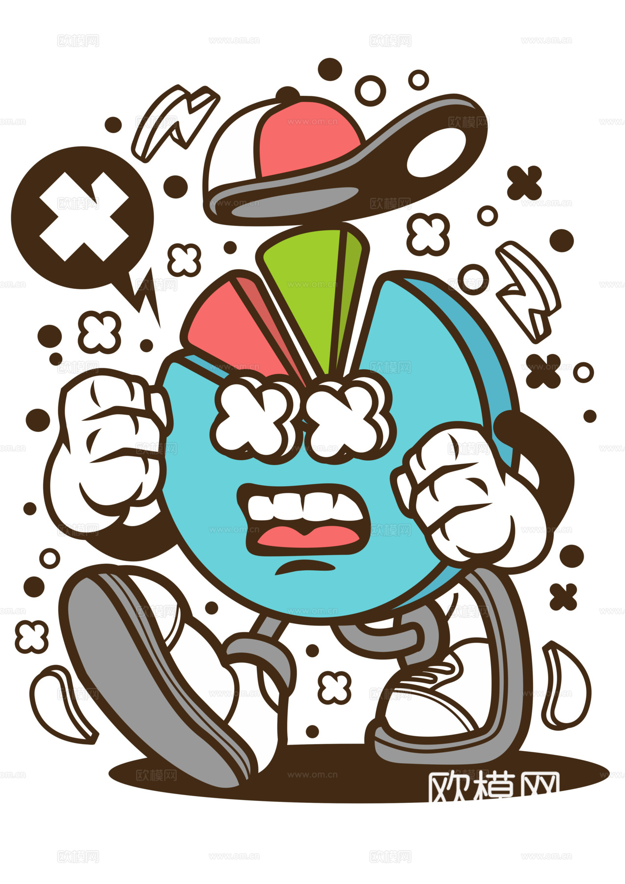 创意卡通潮流涂鸦插画印花29下载