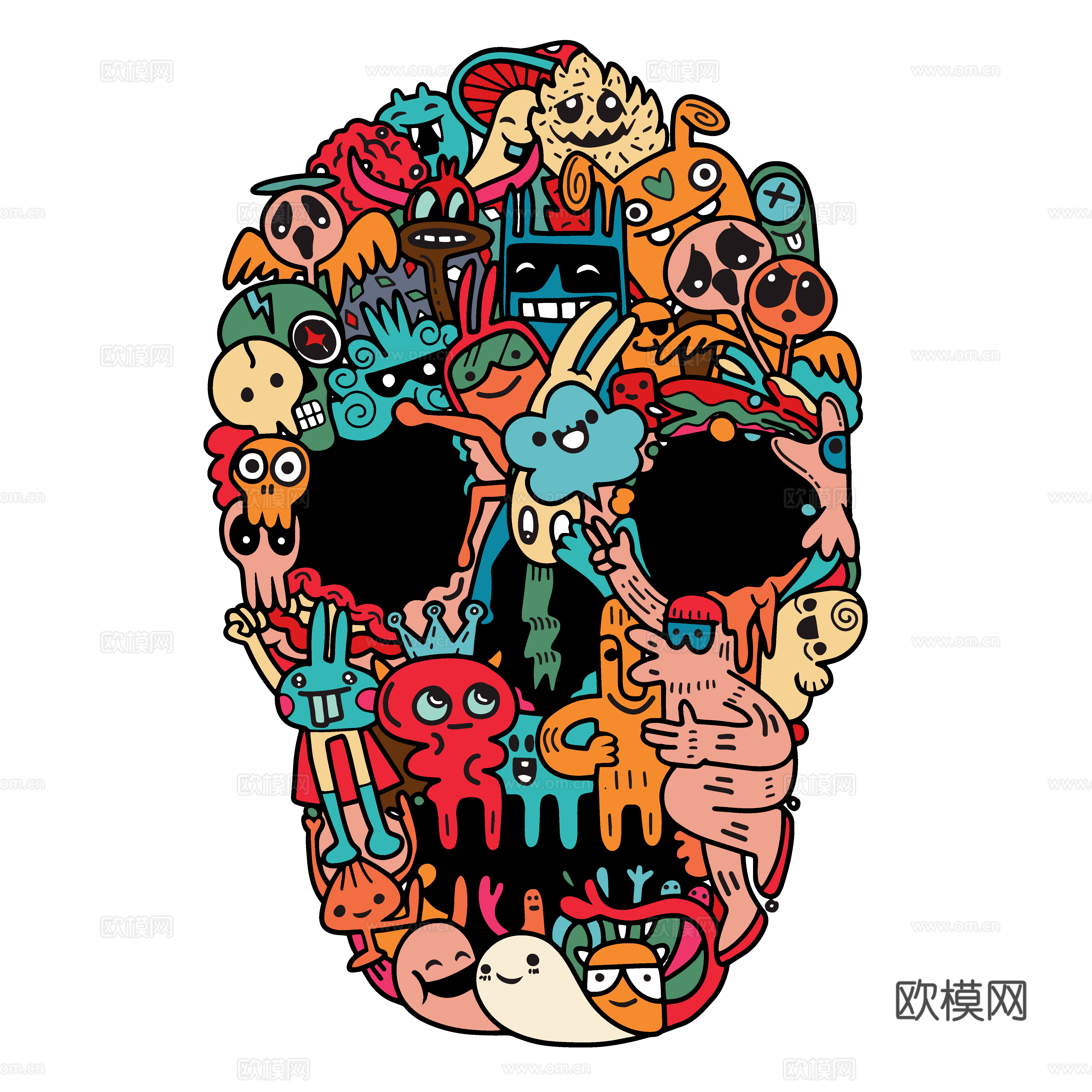 创意可爱卡通涂鸦插画163下载