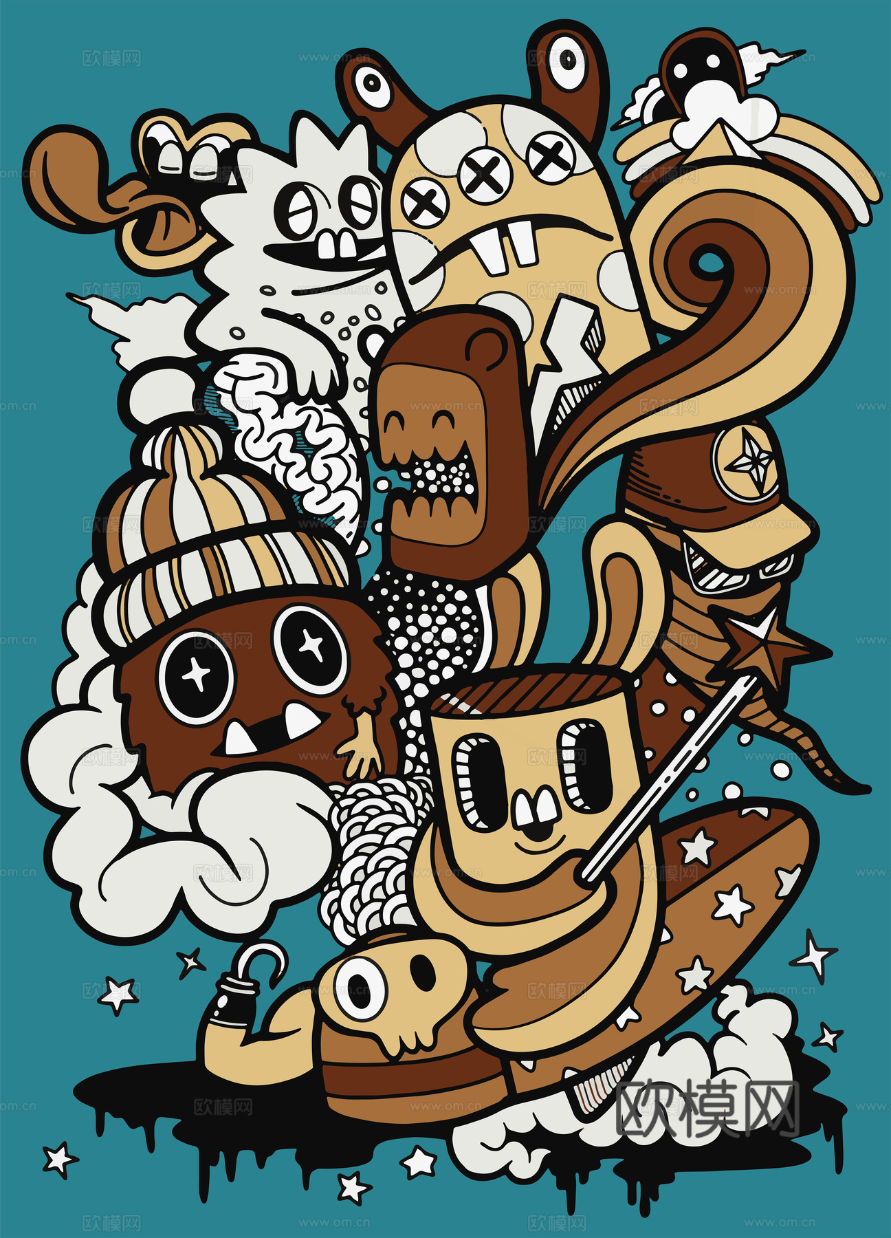 创意可爱卡通涂鸦插画165