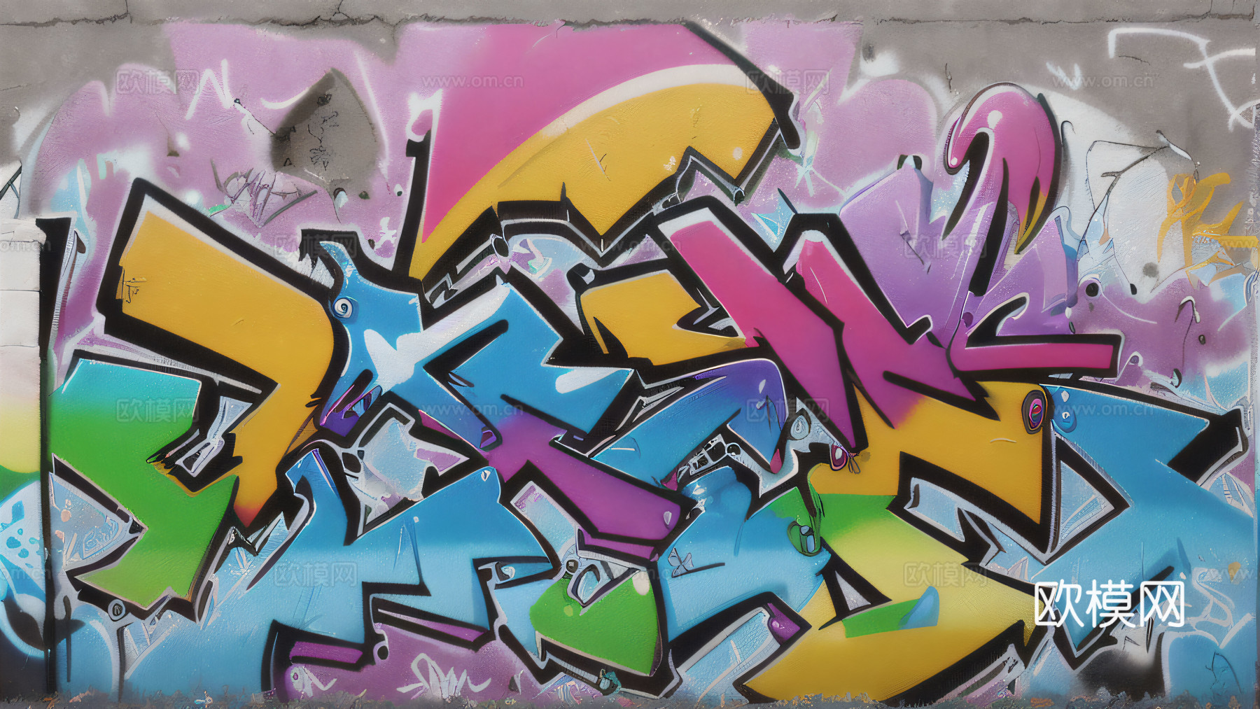 街头涂鸦绘画喷漆墙绘150下载