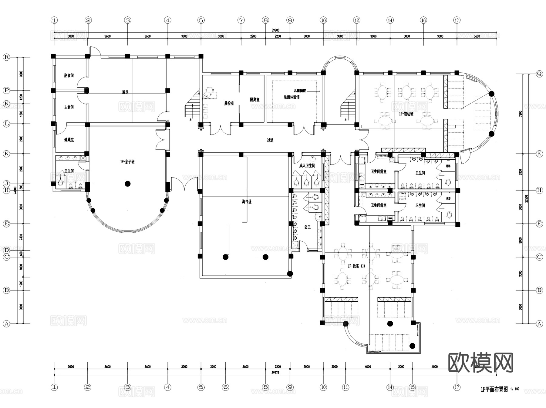 宜宾蓓陪馨幼儿园室内外装饰CAD施工图整套cad施工图