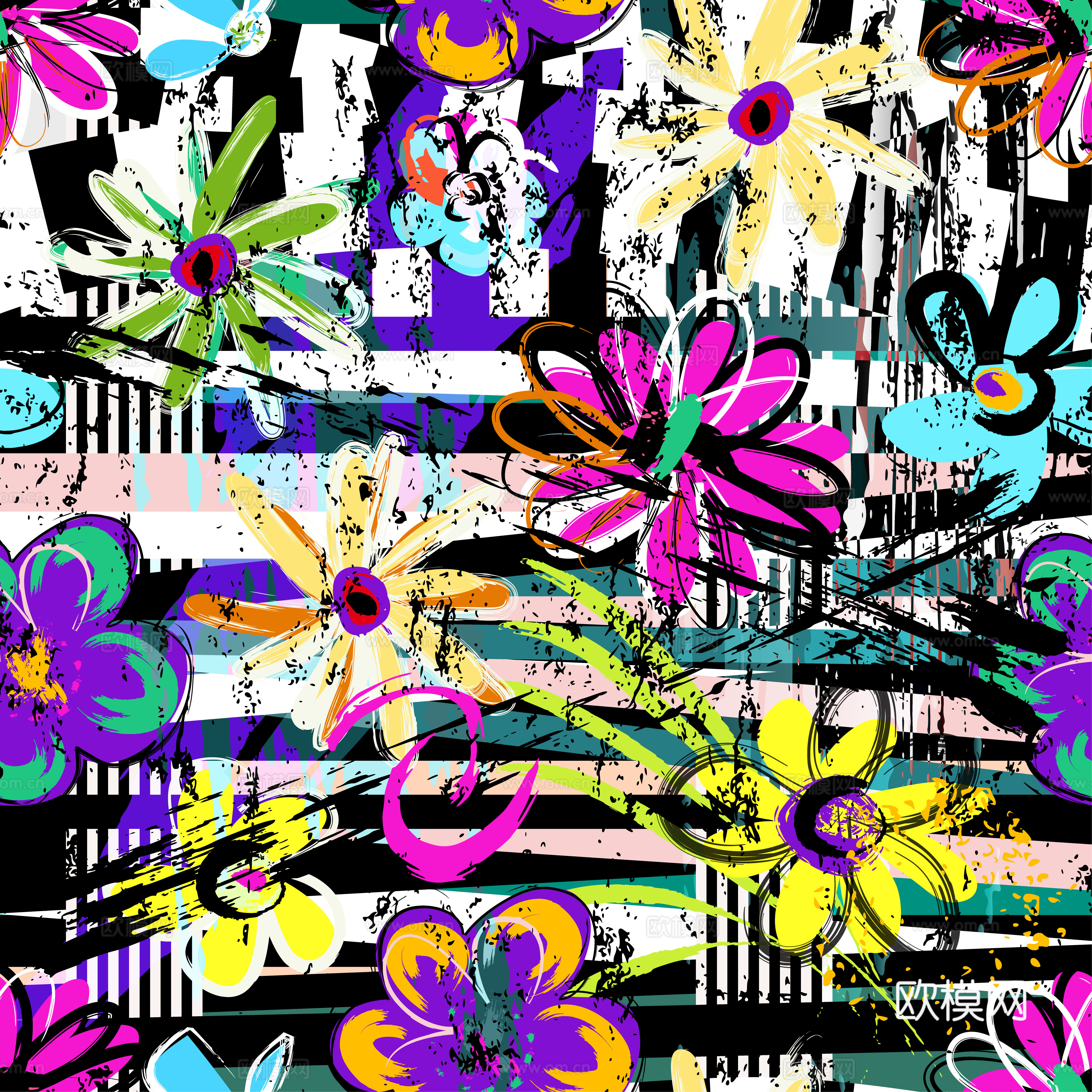 创意动感涂鸦插画110